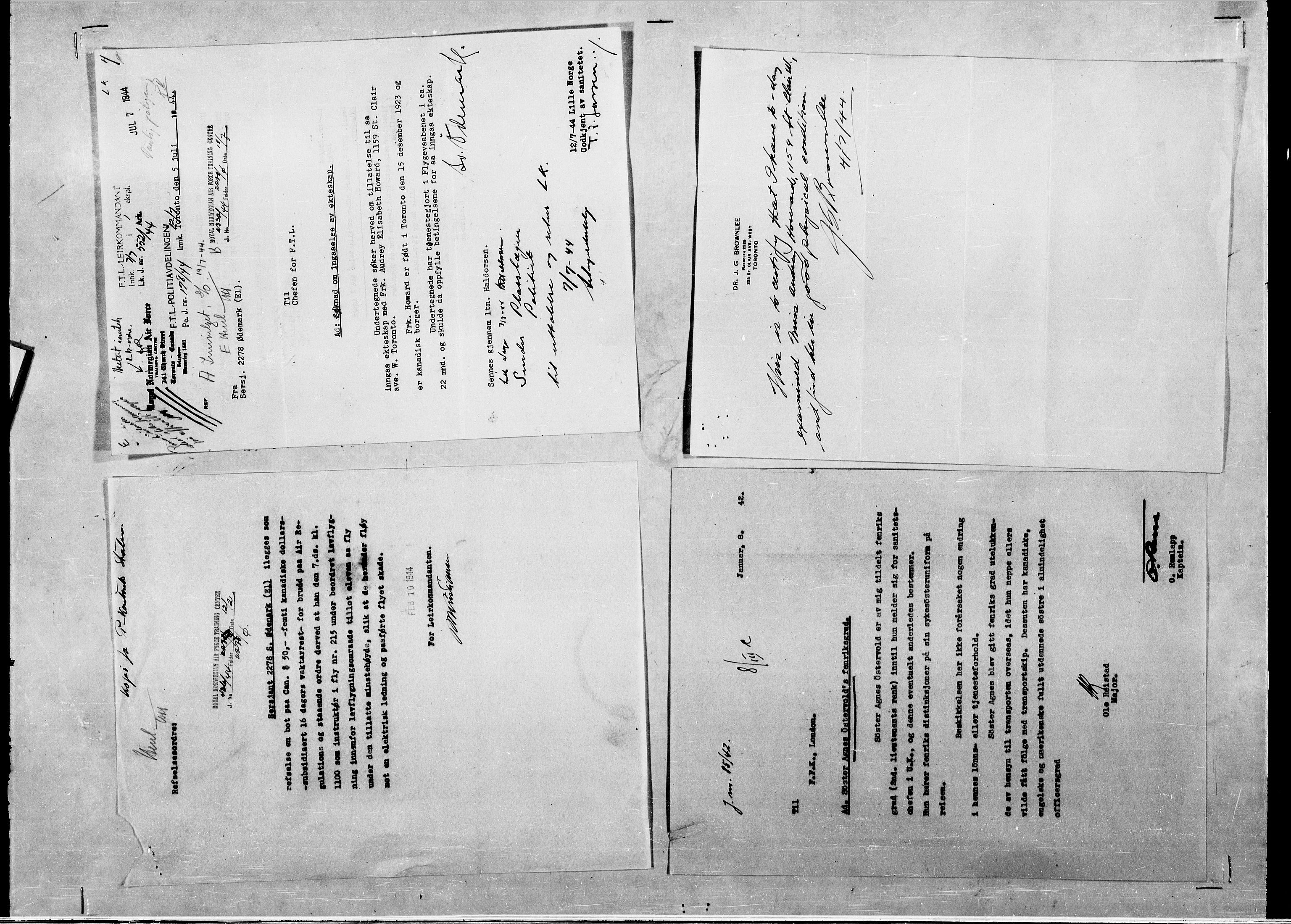 Forsvaret, Flyvåpnenes treningsleir 1940-1945, AV/RA-RAFA-3974/V/L0047: Ekspedisjonskontoret.
Personellsaker N - Ø., 1940-1945