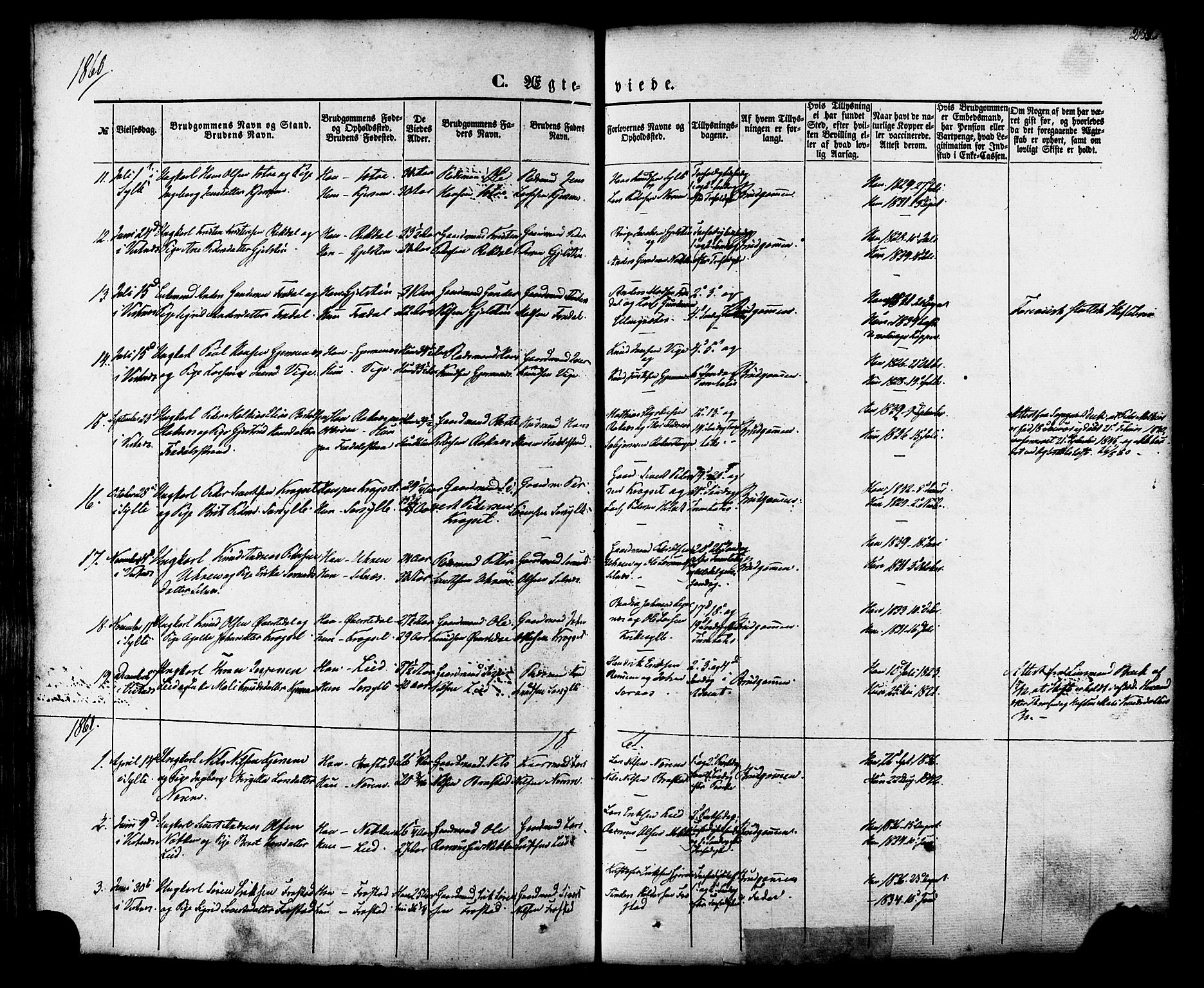 Ministerialprotokoller, klokkerbøker og fødselsregistre - Møre og Romsdal, AV/SAT-A-1454/539/L0529: Ministerialbok nr. 539A02, 1848-1872, s. 233