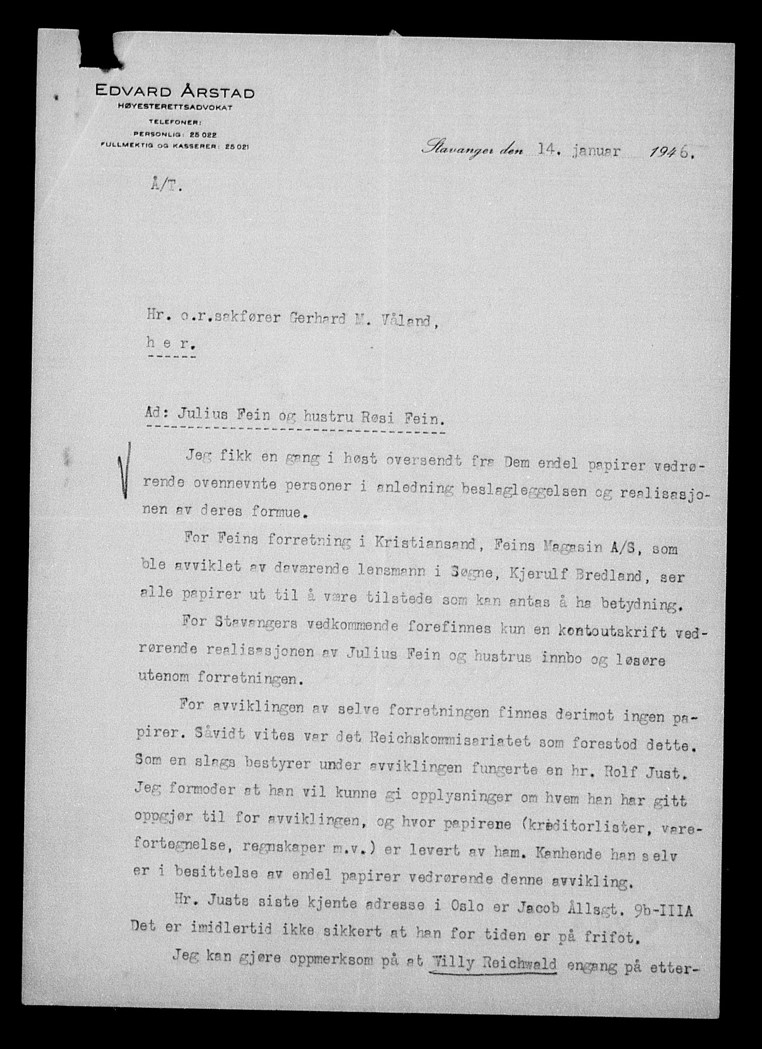 Justisdepartementet, Tilbakeføringskontoret for inndratte formuer, AV/RA-S-1564/H/Hc/Hcd/L0995: --, 1945-1947, s. 277