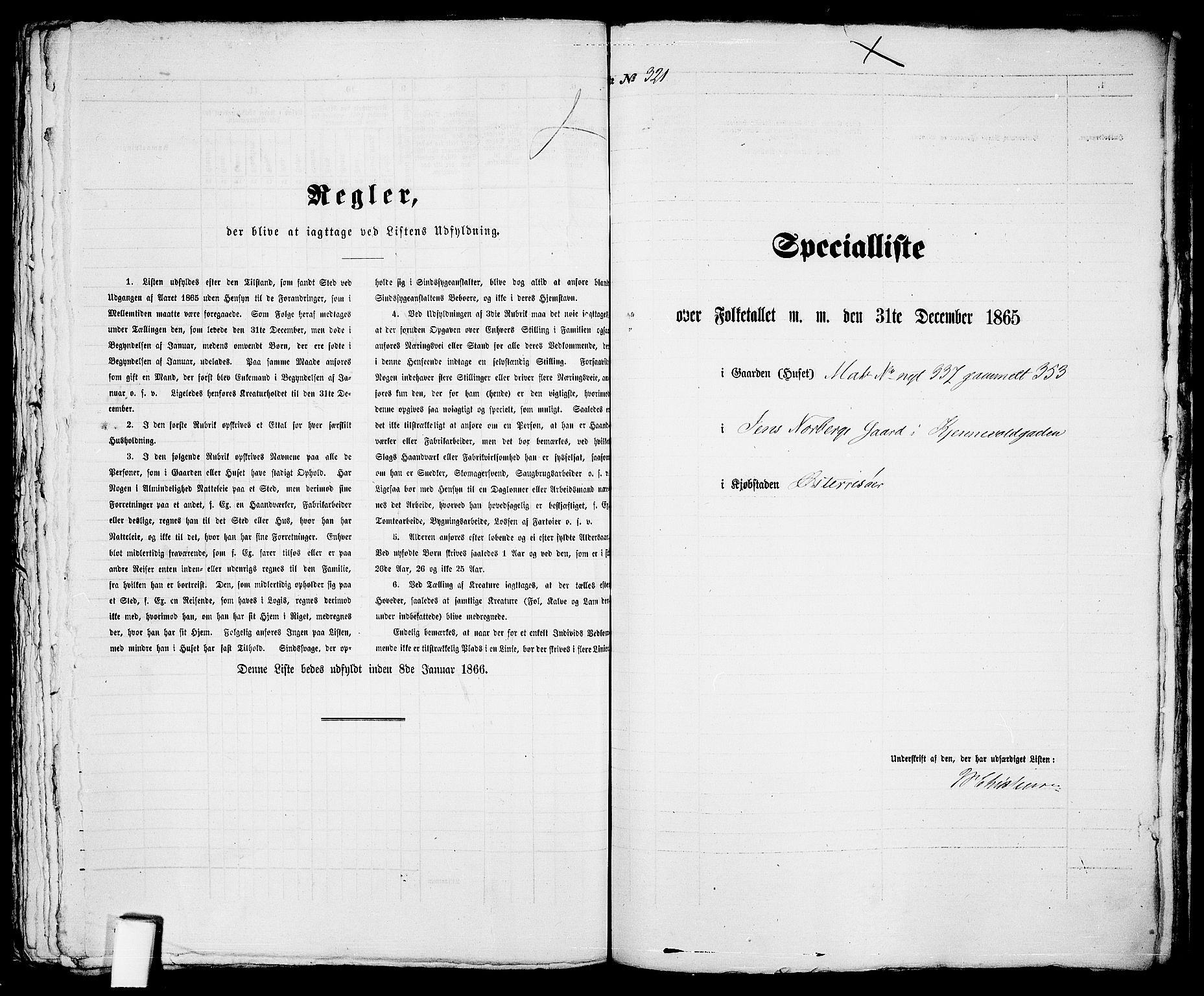 RA, Folketelling 1865 for 0901B Risør prestegjeld, Risør kjøpstad, 1865, s. 653