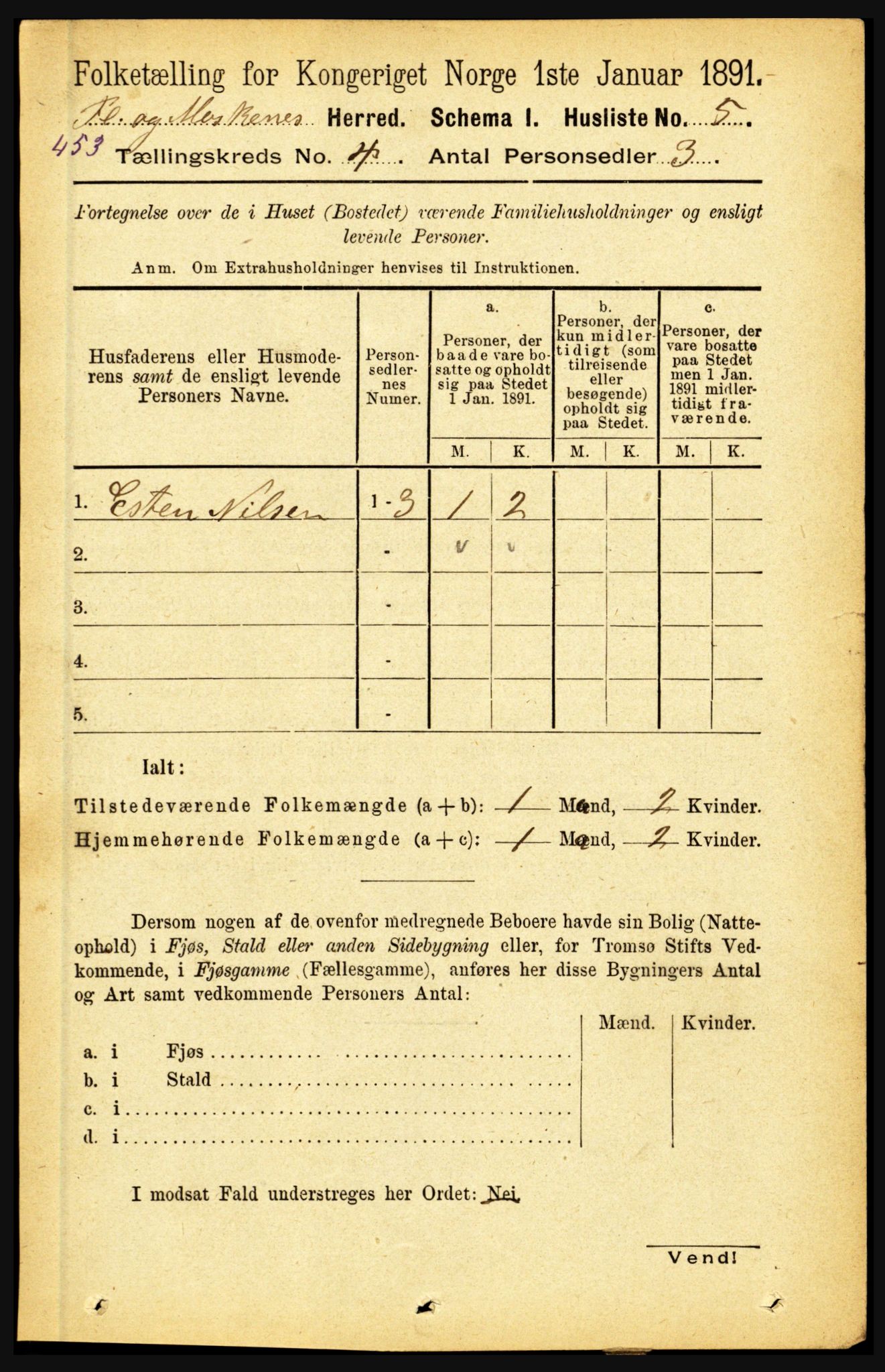 RA, Folketelling 1891 for 1859 Flakstad herred, 1891, s. 1789