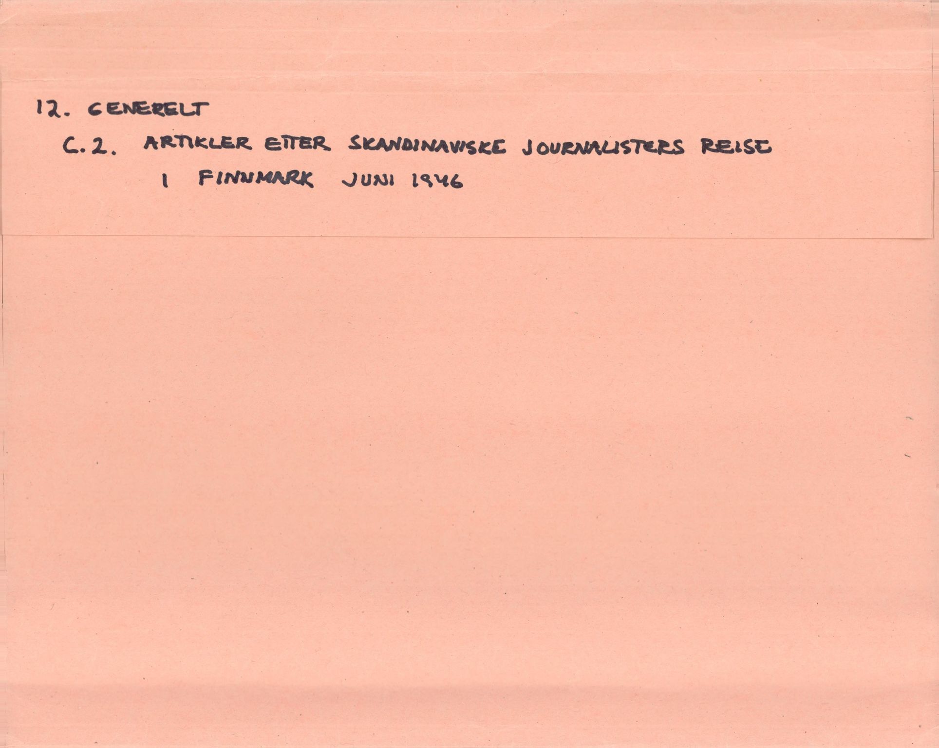 Finnmarkskontorets presse- og opplysningsarkiv , FMFB/A-1198/E/L0003/0012/0004: I Nord-Troms og Finnmark - generelt  / Generelt, 1946