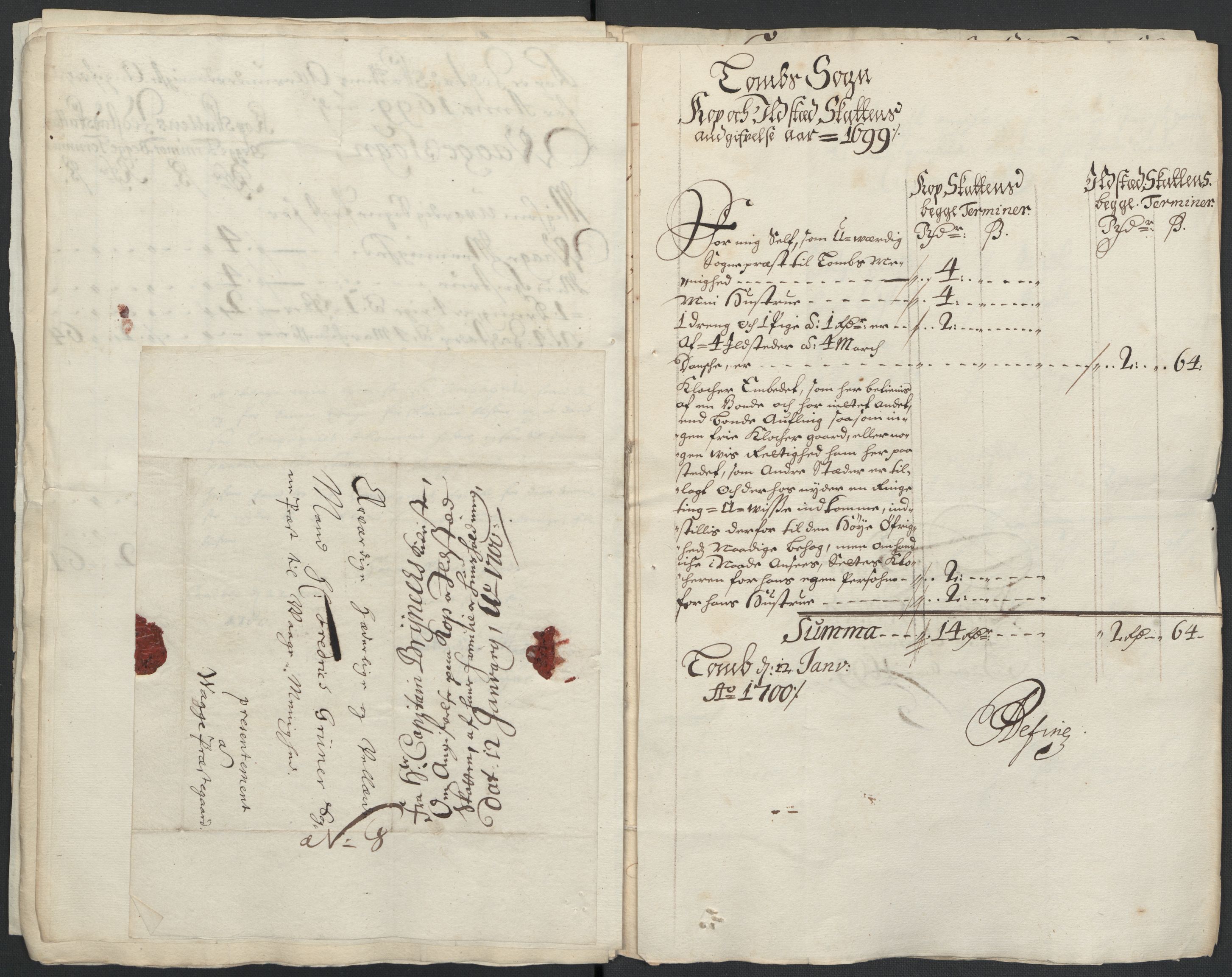 Rentekammeret inntil 1814, Reviderte regnskaper, Fogderegnskap, AV/RA-EA-4092/R17/L1172: Fogderegnskap Gudbrandsdal, 1699, s. 40