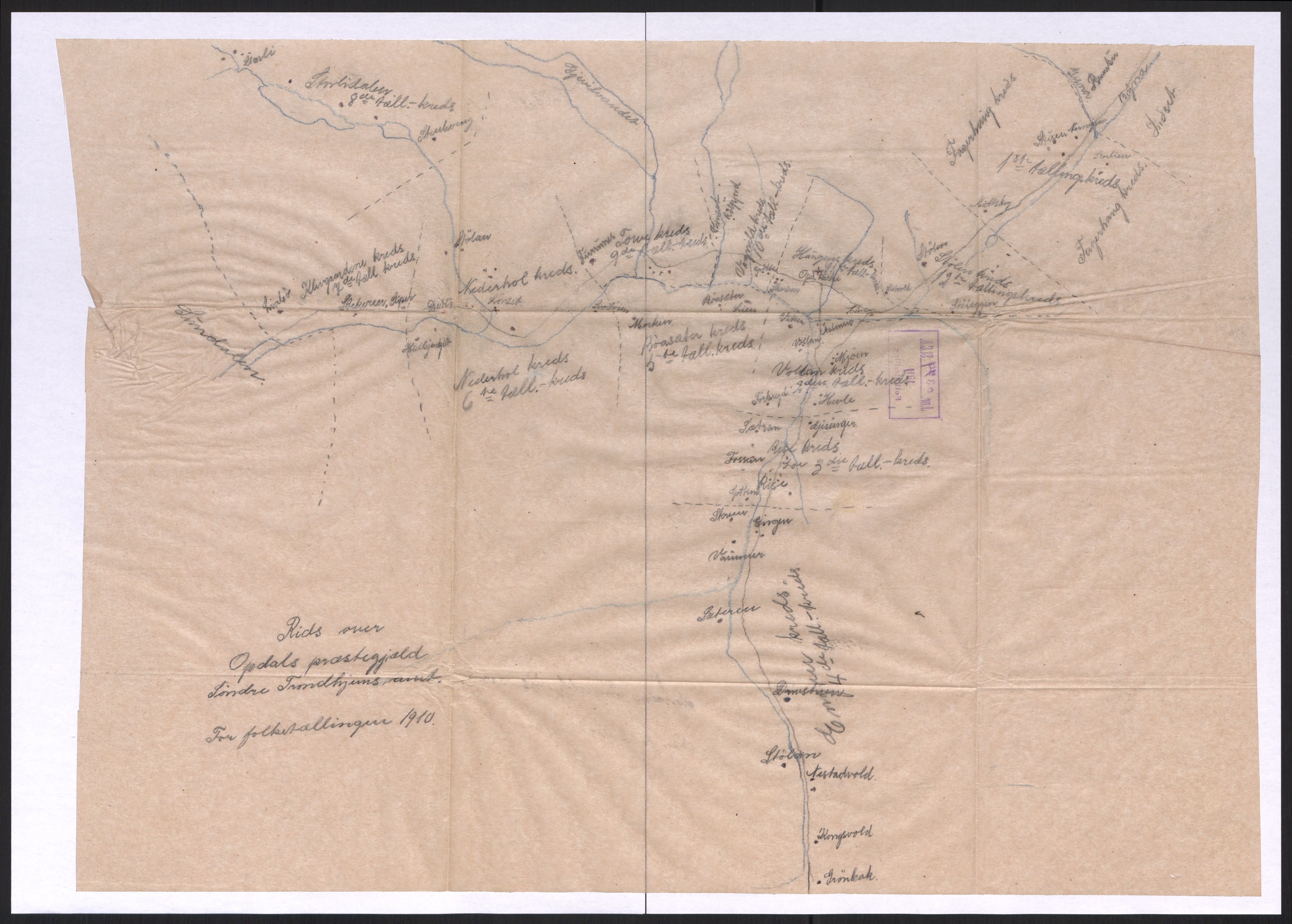 RA, Folketelling 1910 for 1634 Oppdal herred, 1910, s. 42