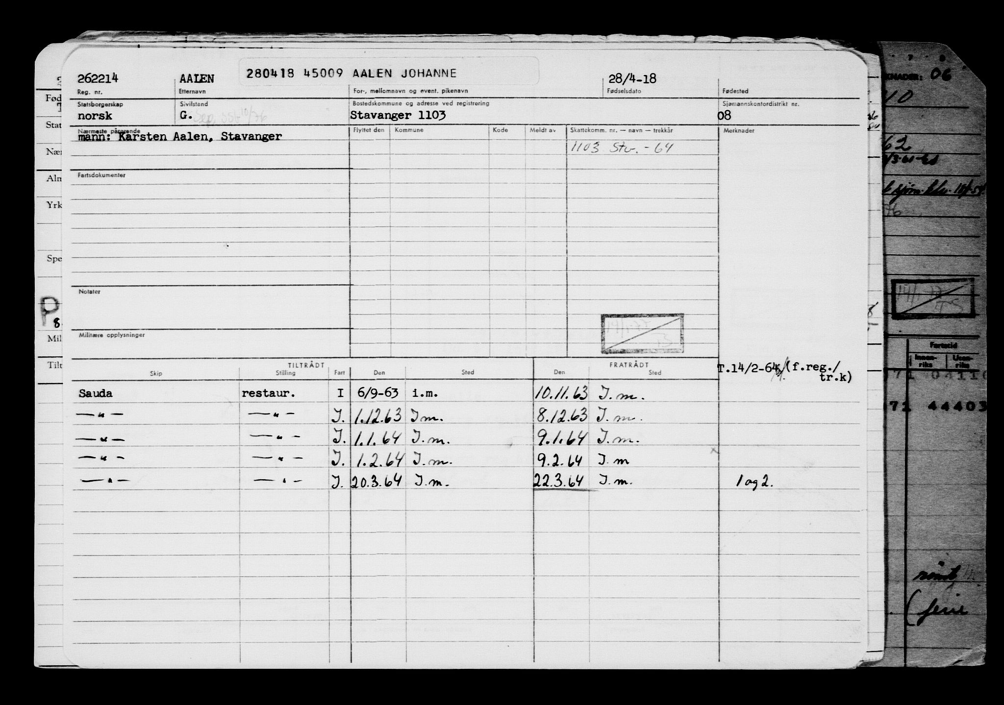 Direktoratet for sjømenn, AV/RA-S-3545/G/Gb/L0157: Hovedkort, 1918, s. 672