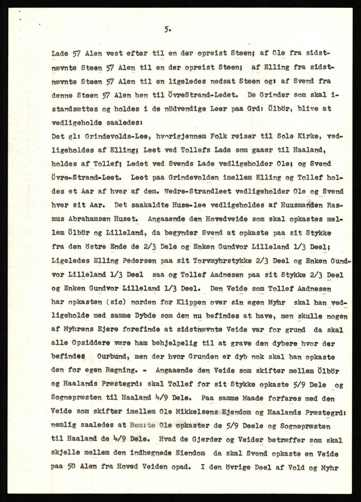 Statsarkivet i Stavanger, AV/SAST-A-101971/03/Y/Yj/L0098: Avskrifter sortert etter gårdsnavn: Øigrei - Østeinstad, 1750-1930, s. 125