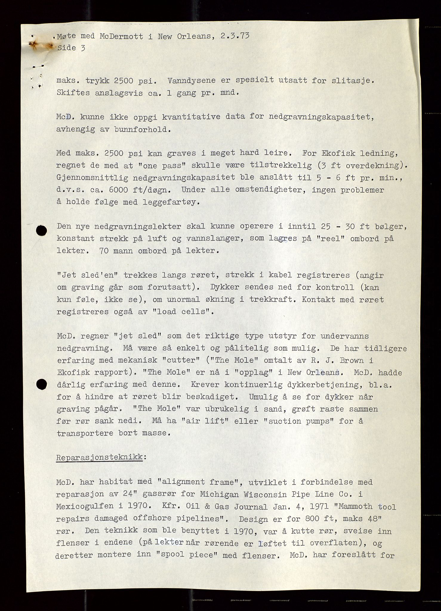 Industridepartementet, Oljekontoret, AV/SAST-A-101348/Di/L0003: DWP, møtereferater, 1972-1974, s. 354
