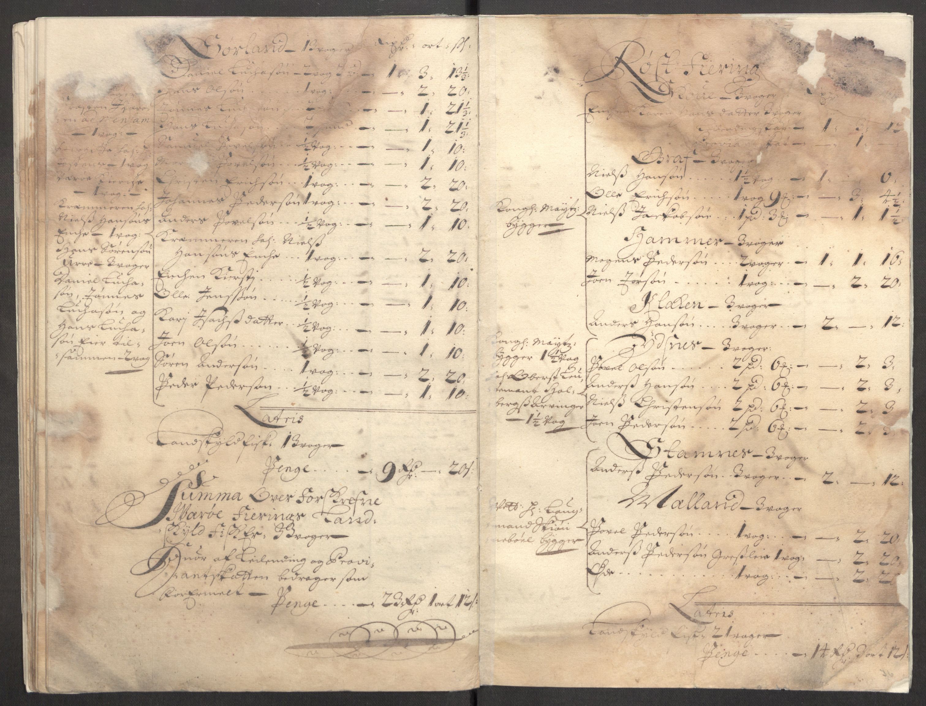 Rentekammeret inntil 1814, Reviderte regnskaper, Fogderegnskap, RA/EA-4092/R67/L4678: Fogderegnskap Vesterålen, Andenes og Lofoten, 1696-1708, s. 410