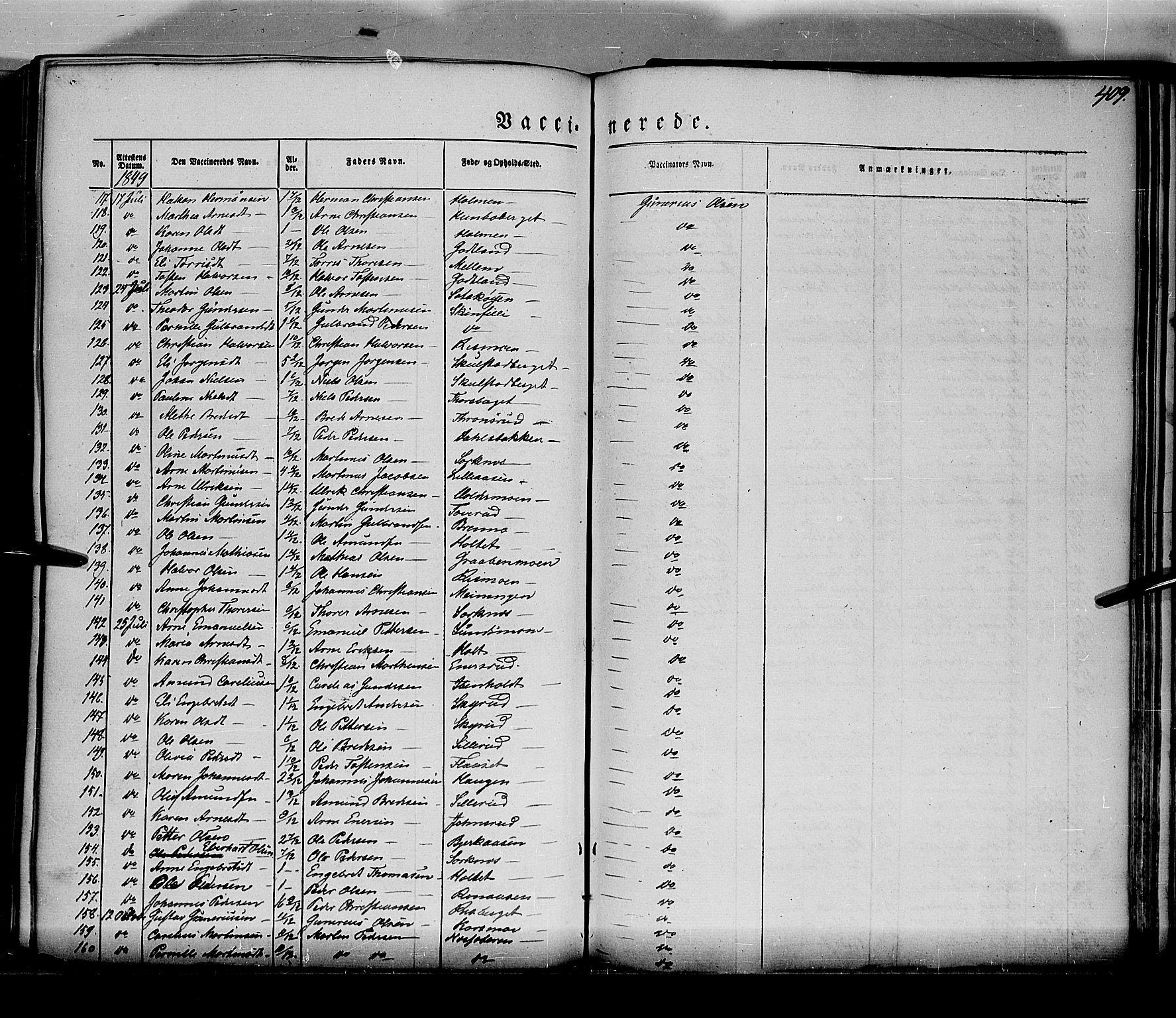 Grue prestekontor, AV/SAH-PREST-036/H/Ha/Haa/L0008: Ministerialbok nr. 8, 1847-1858, s. 409