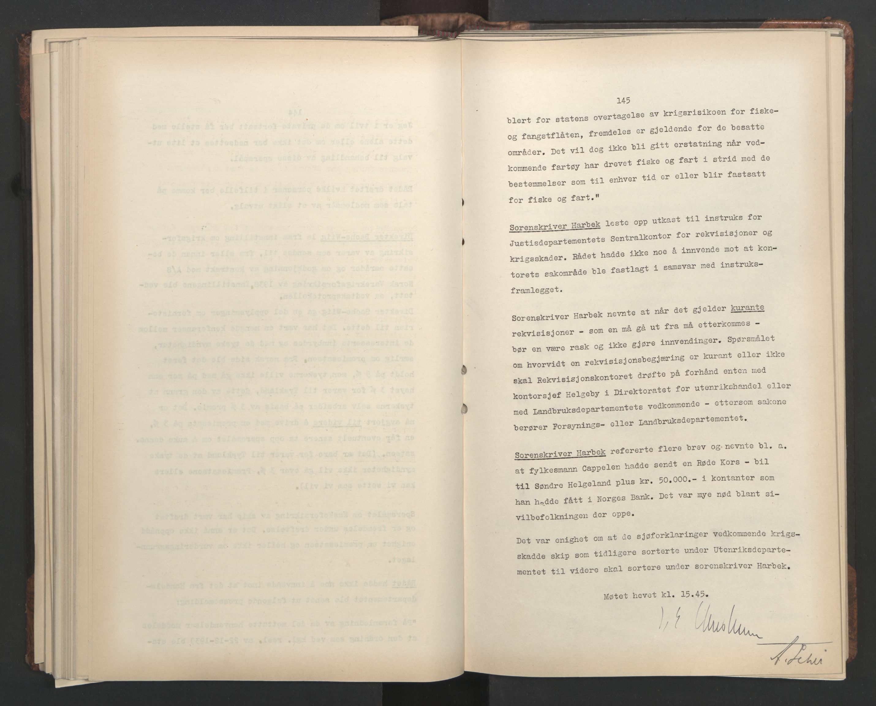 Administrasjonsrådet, AV/RA-S-1004/A/L0001: Møteprotokoll med tillegg 15/4-25/9, 1940, s. 145
