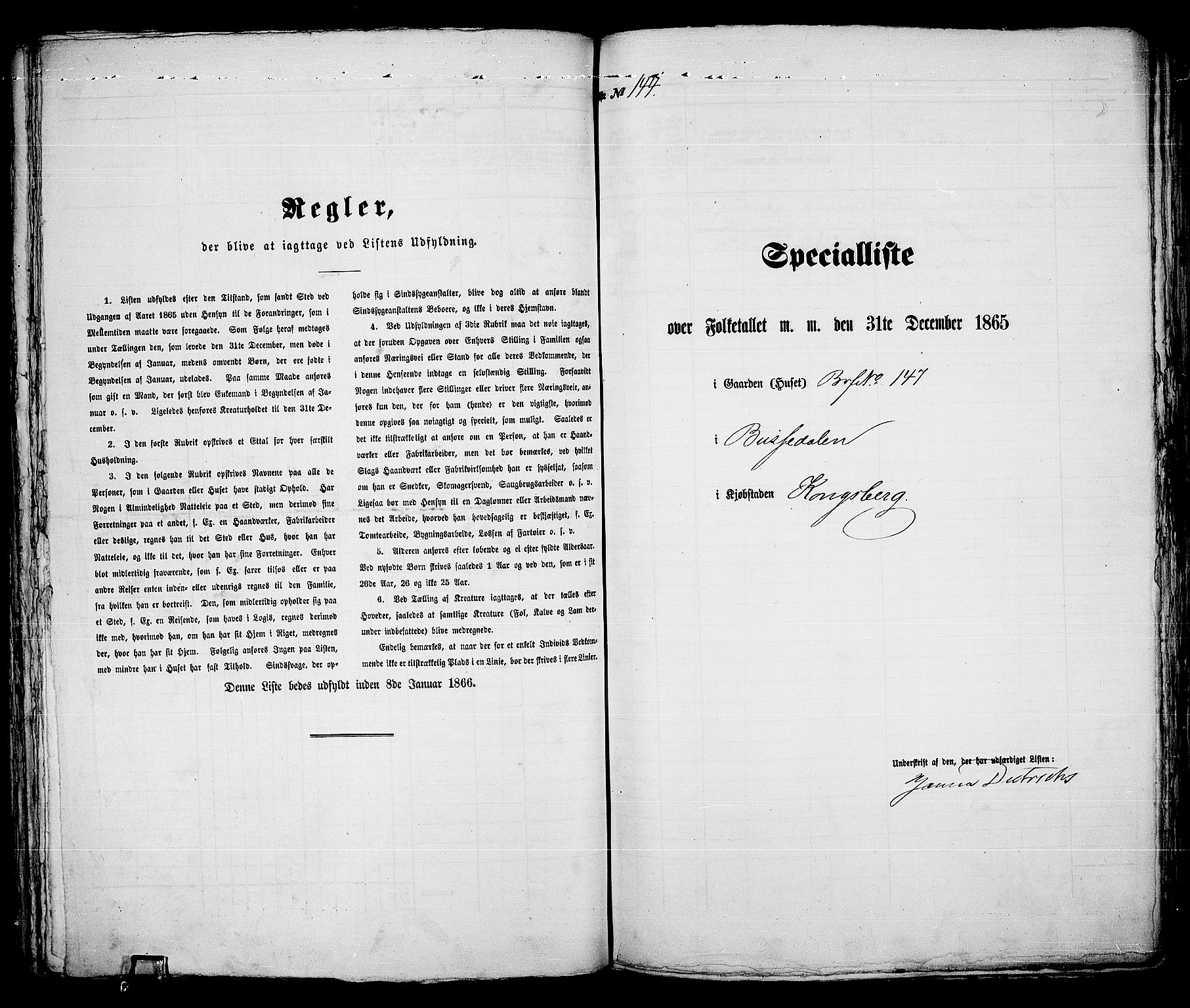 RA, Folketelling 1865 for 0604B Kongsberg prestegjeld, Kongsberg kjøpstad, 1865, s. 298