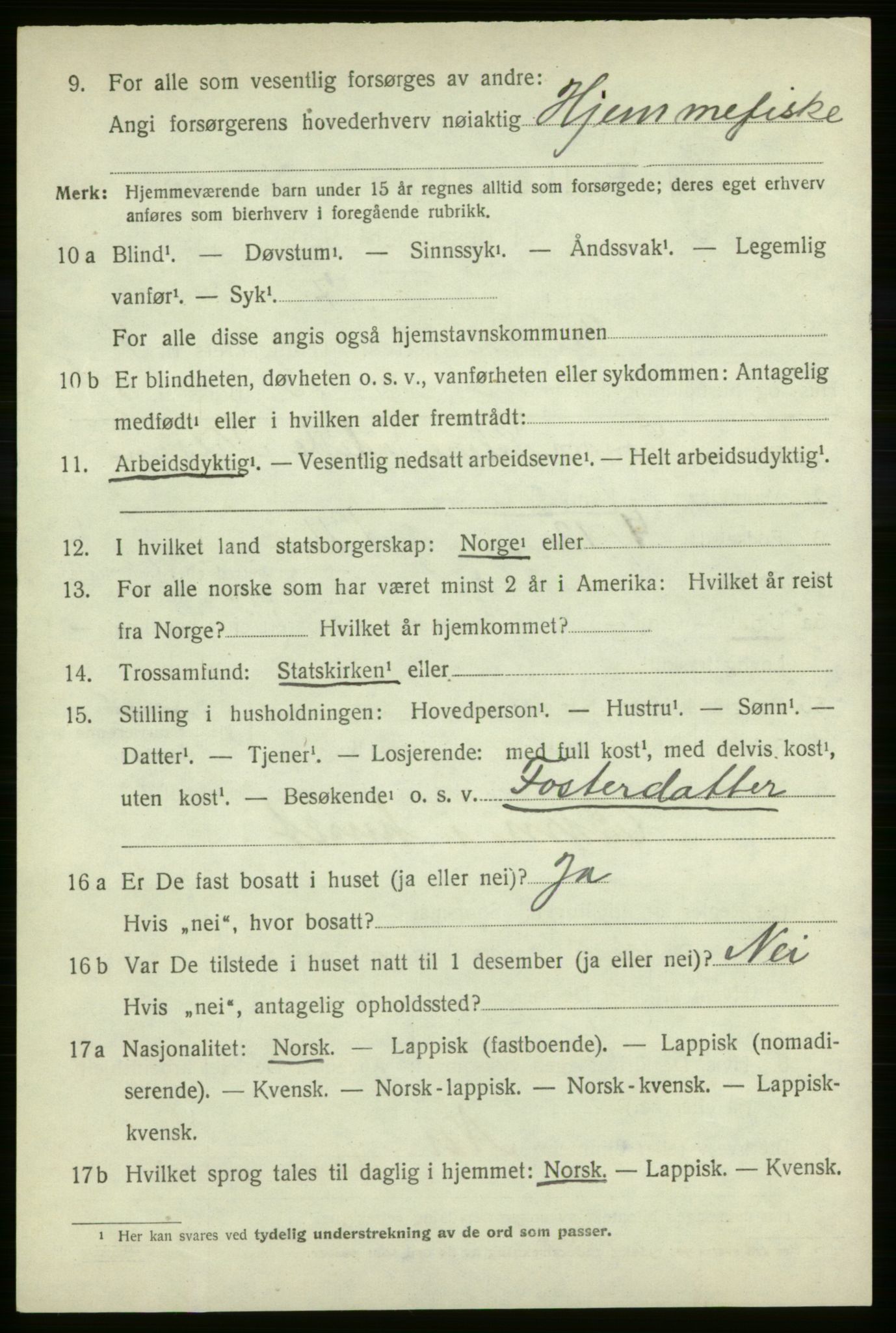 SATØ, Folketelling 1920 for 2013 Talvik herred, 1920, s. 3251