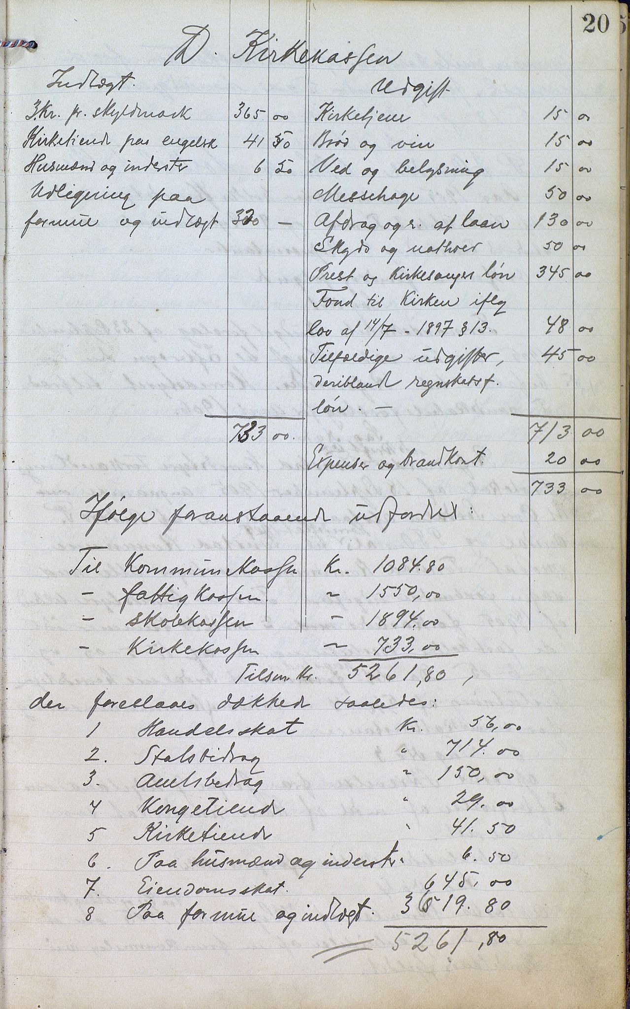 Øvre Sirdal kommune - Formannskapet/Kommunestyret, ARKSOR/1046ØS120/A/L0001: Møtebok (d), 1905-1917, s. 20