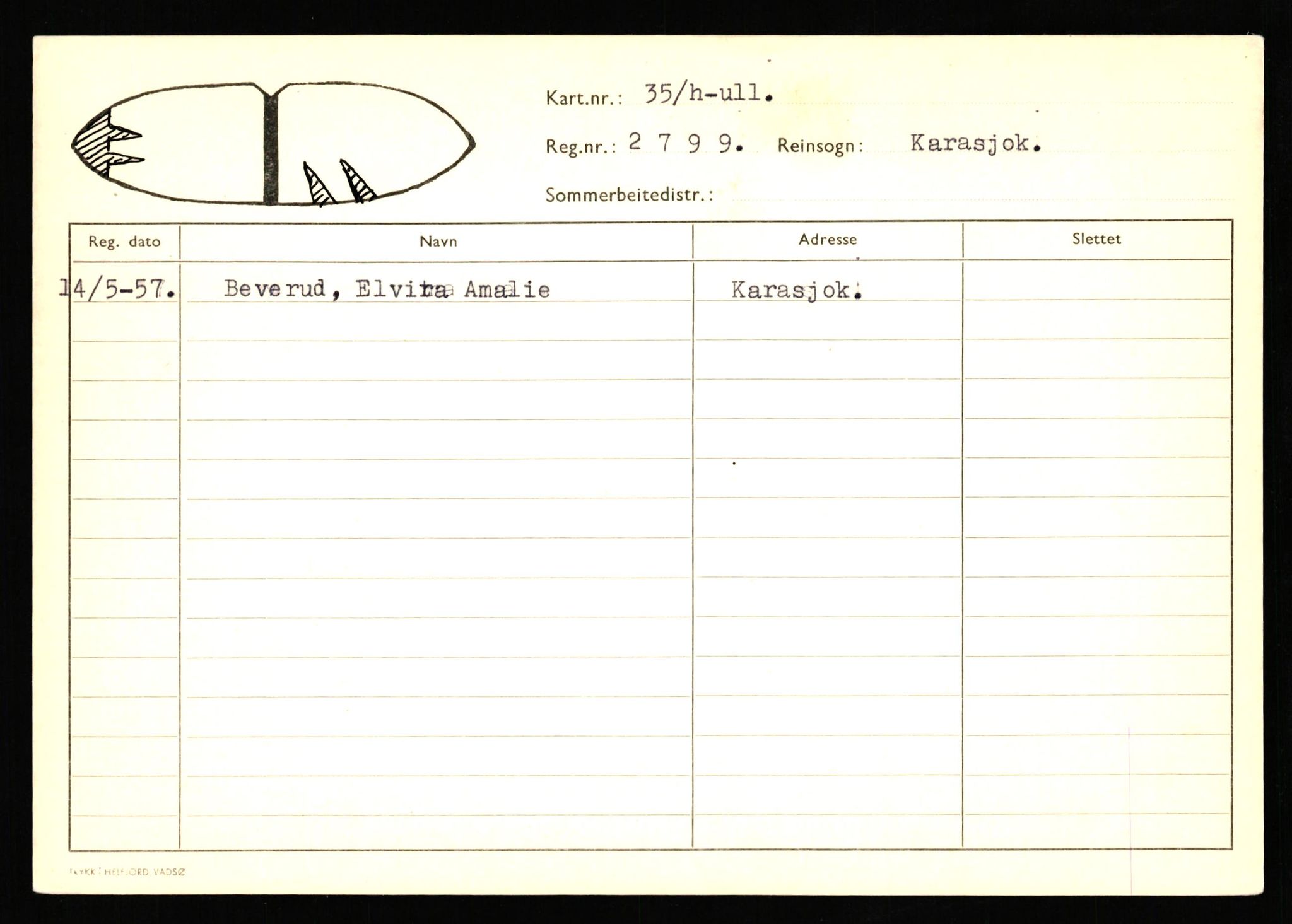 Lappefogden i Finnmark/Reindriftsforvaltningen Øst-Finnmark, AV/SATØ-S-1461/G/Ge/Gea/L0006: Slettede reinmerker, 1934-1992, s. 45