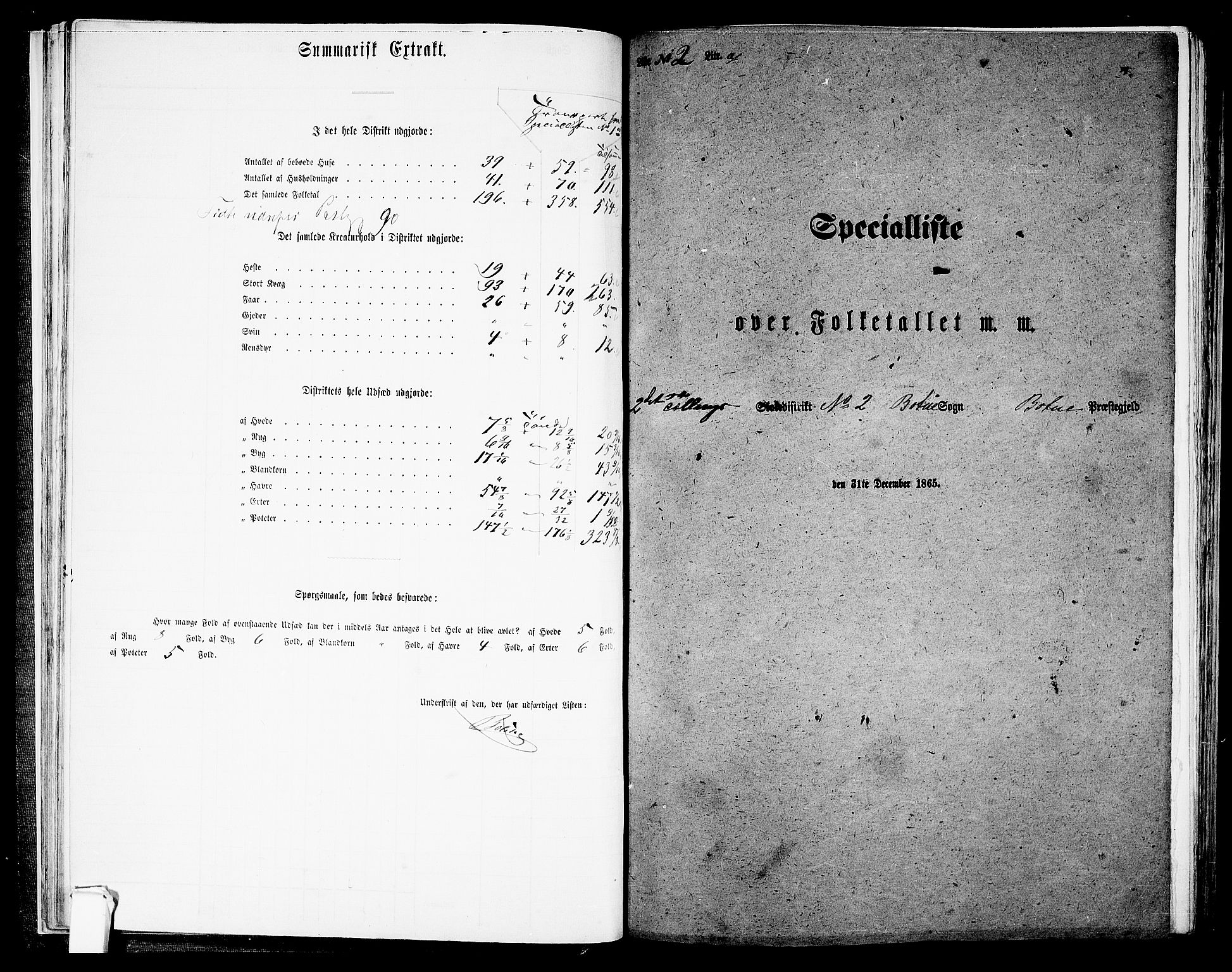 RA, Folketelling 1865 for 0715L Botne prestegjeld, Botne sokn og Hillestad sokn, 1865, s. 32