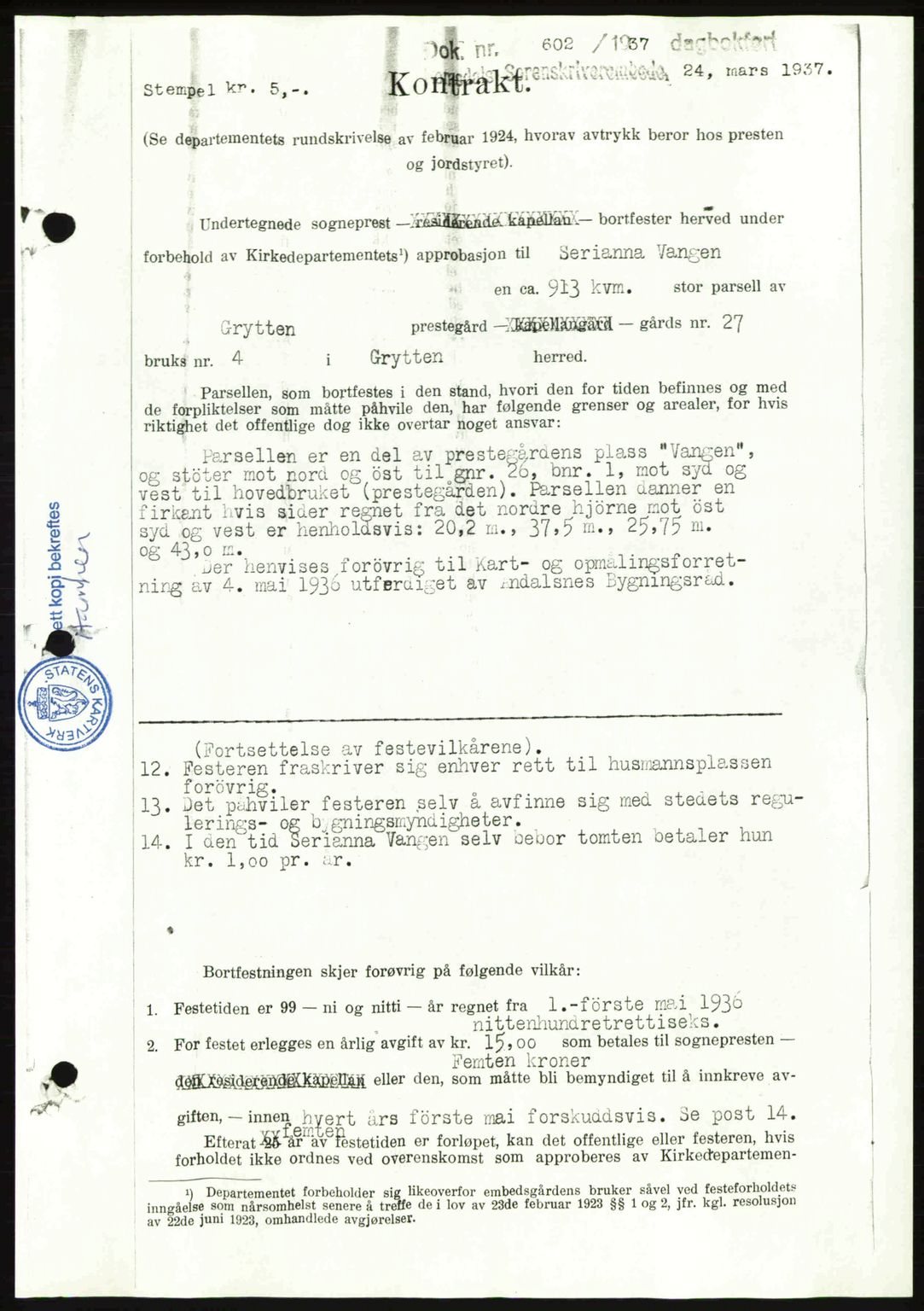 Romsdal sorenskriveri, AV/SAT-A-4149/1/2/2C: Pantebok nr. A17, 1944-1945, Dagboknr: 1538/1944