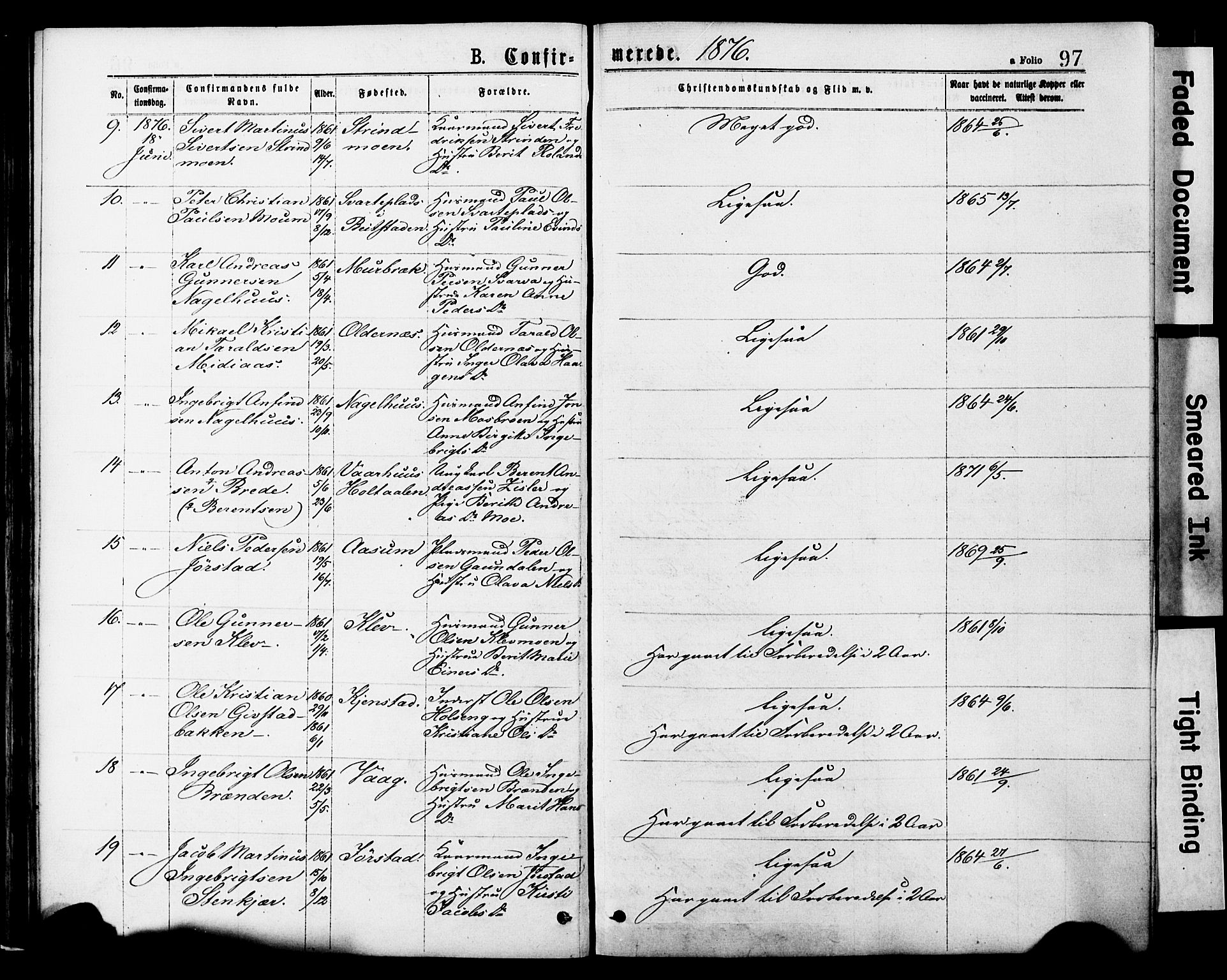 Ministerialprotokoller, klokkerbøker og fødselsregistre - Nord-Trøndelag, AV/SAT-A-1458/749/L0473: Ministerialbok nr. 749A07, 1873-1887, s. 97