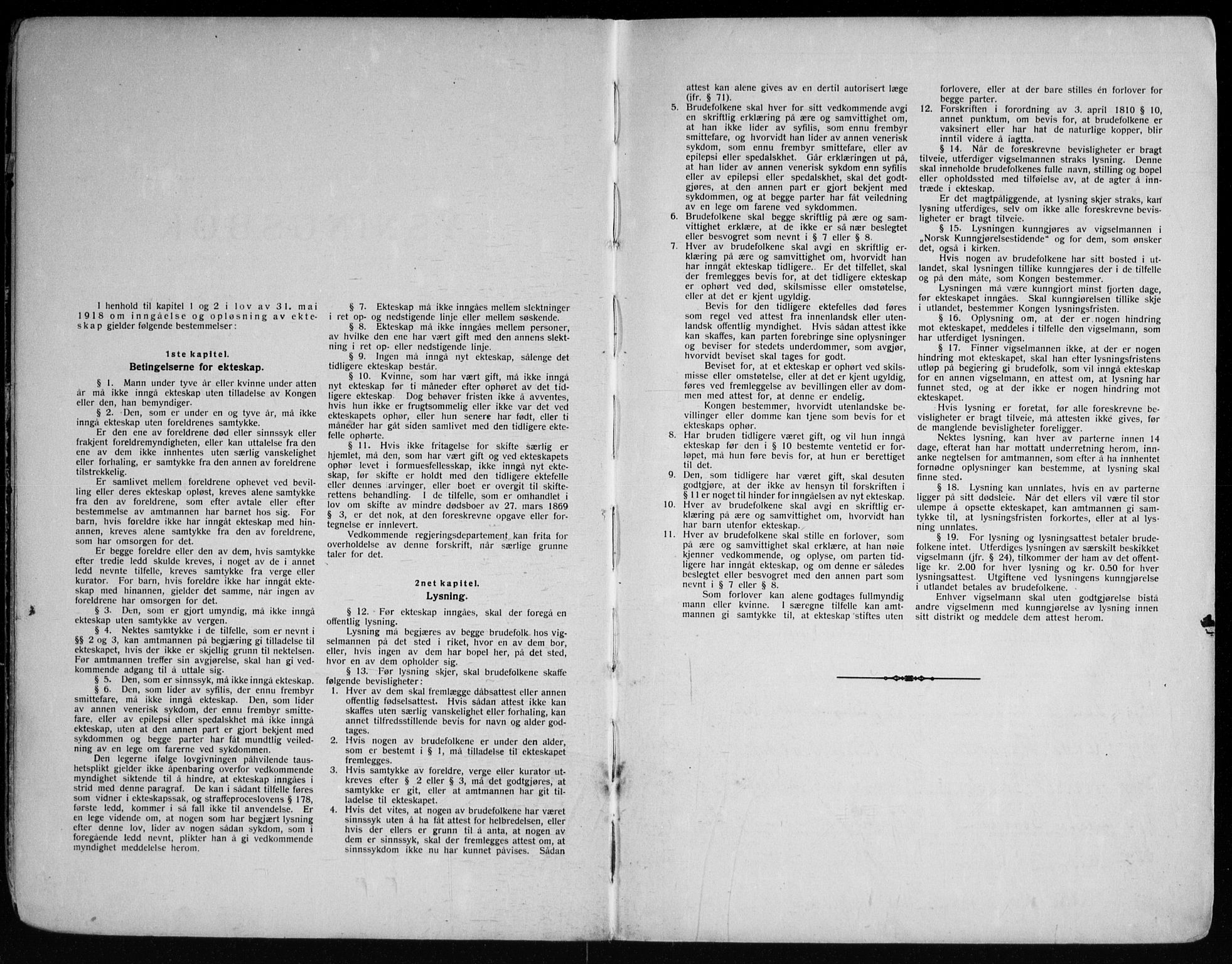 Sandsvær kirkebøker, SAKO/A-244/H/Ha/L0001: Lysningsprotokoll nr. 1, 1919-1964
