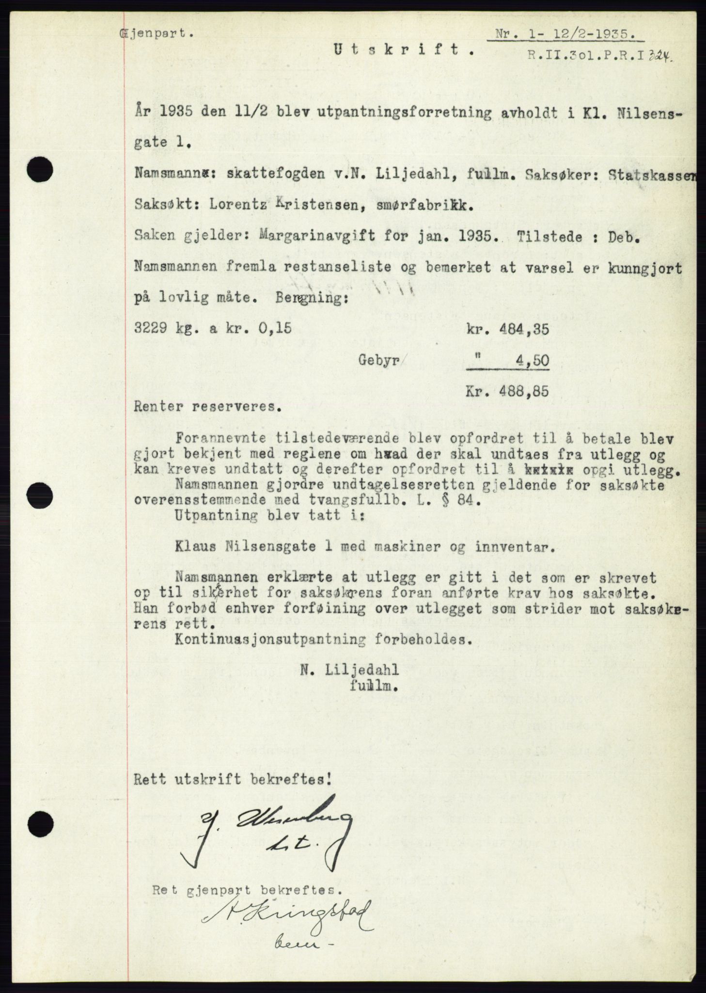 Ålesund byfogd, SAT/A-4384: Pantebok nr. 32, 1934-1935, Tingl.dato: 12.02.1935