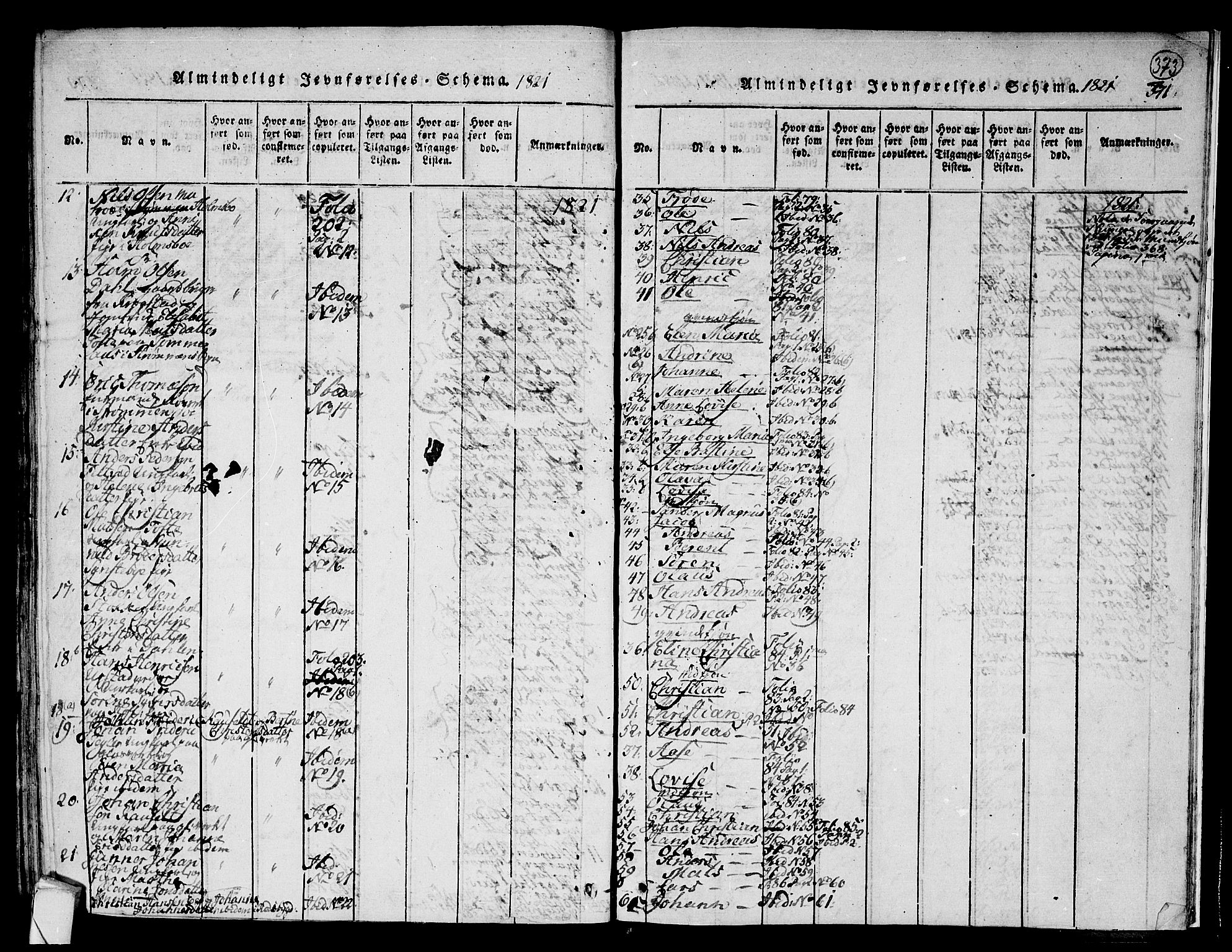 Hurum kirkebøker, AV/SAKO-A-229/F/Fa/L0009: Ministerialbok nr. 9, 1816-1826, s. 373
