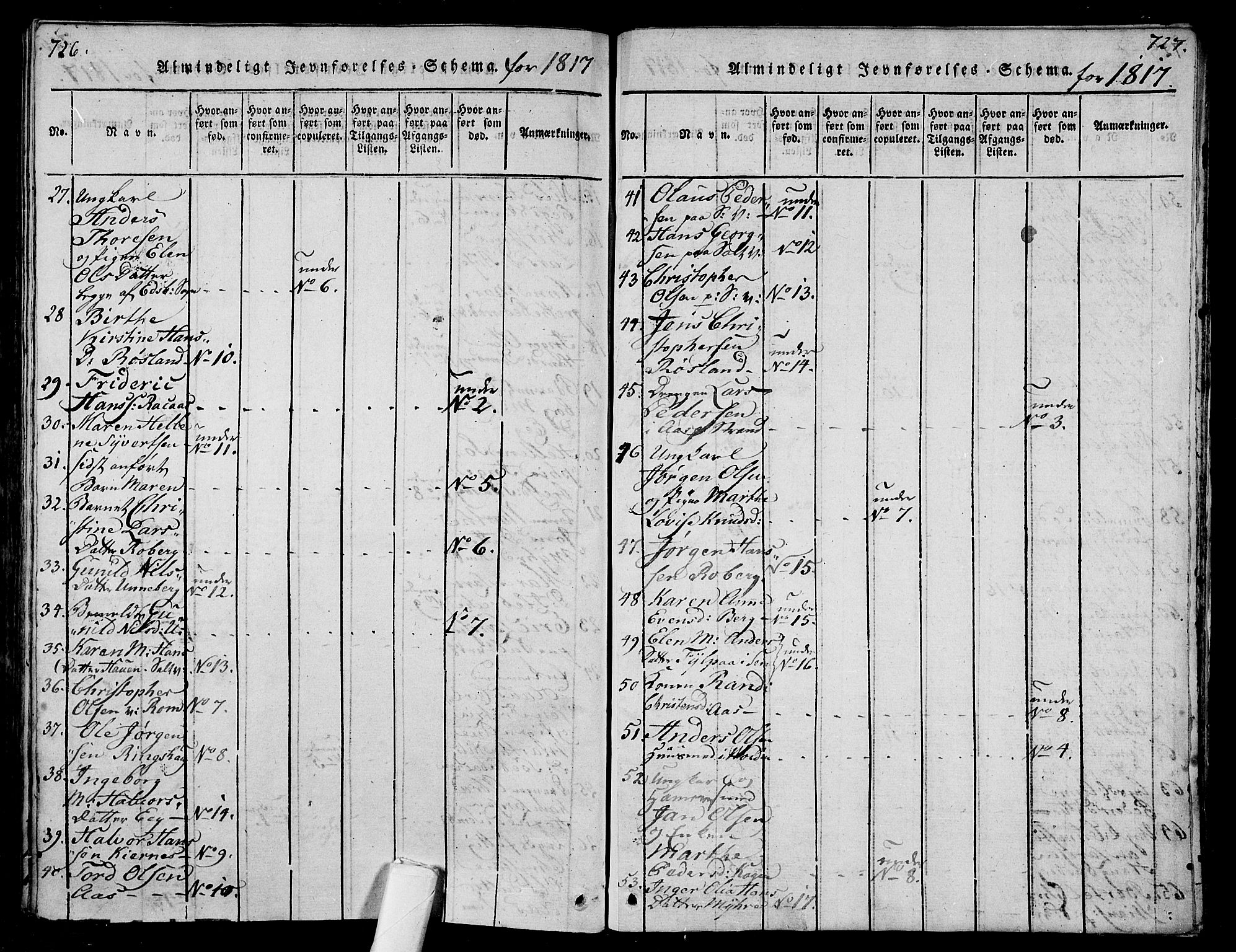 Sem kirkebøker, AV/SAKO-A-5/F/Fa/L0004: Ministerialbok nr. I 4, 1814-1825, s. 726-727