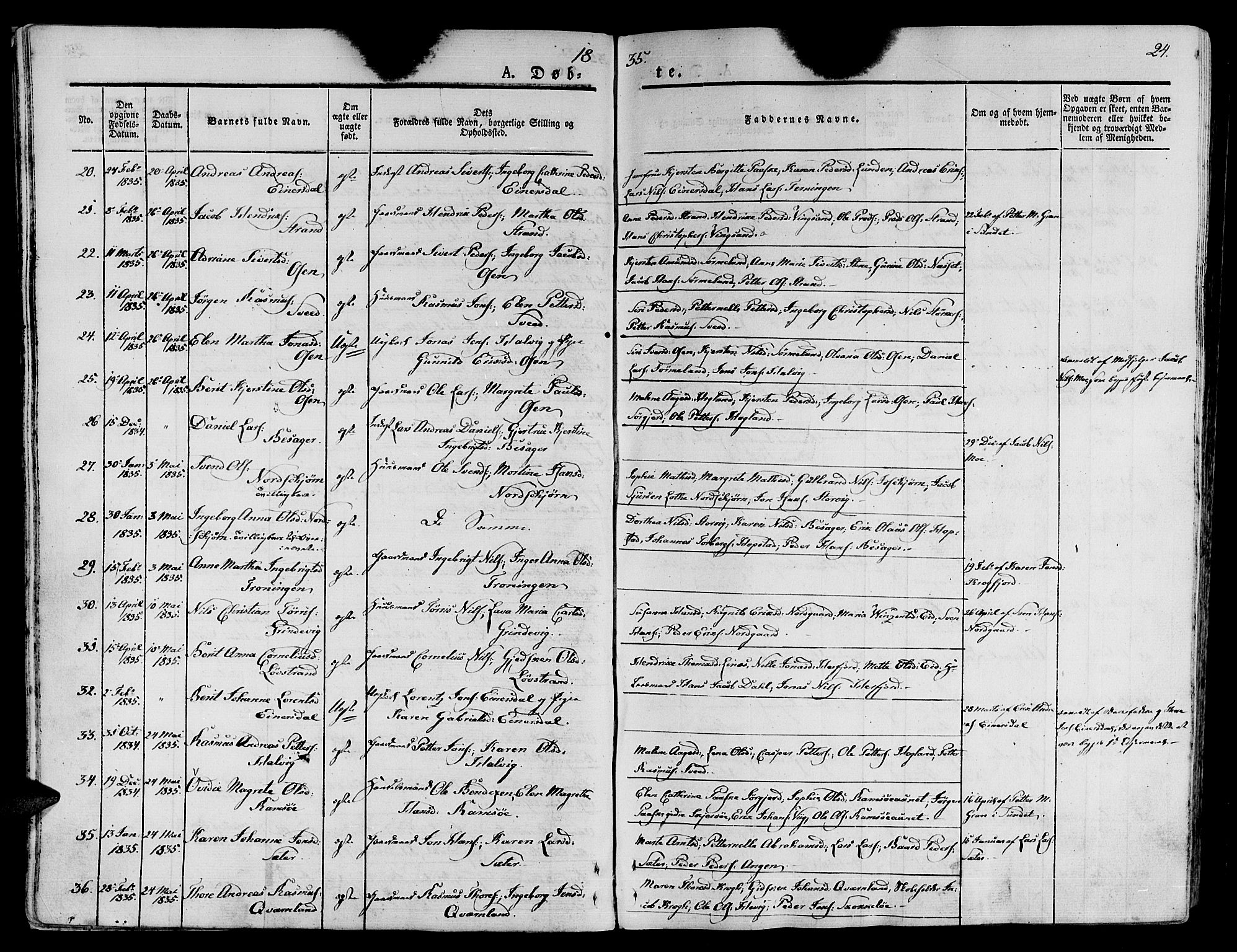 Ministerialprotokoller, klokkerbøker og fødselsregistre - Sør-Trøndelag, SAT/A-1456/657/L0703: Ministerialbok nr. 657A04, 1831-1846, s. 24