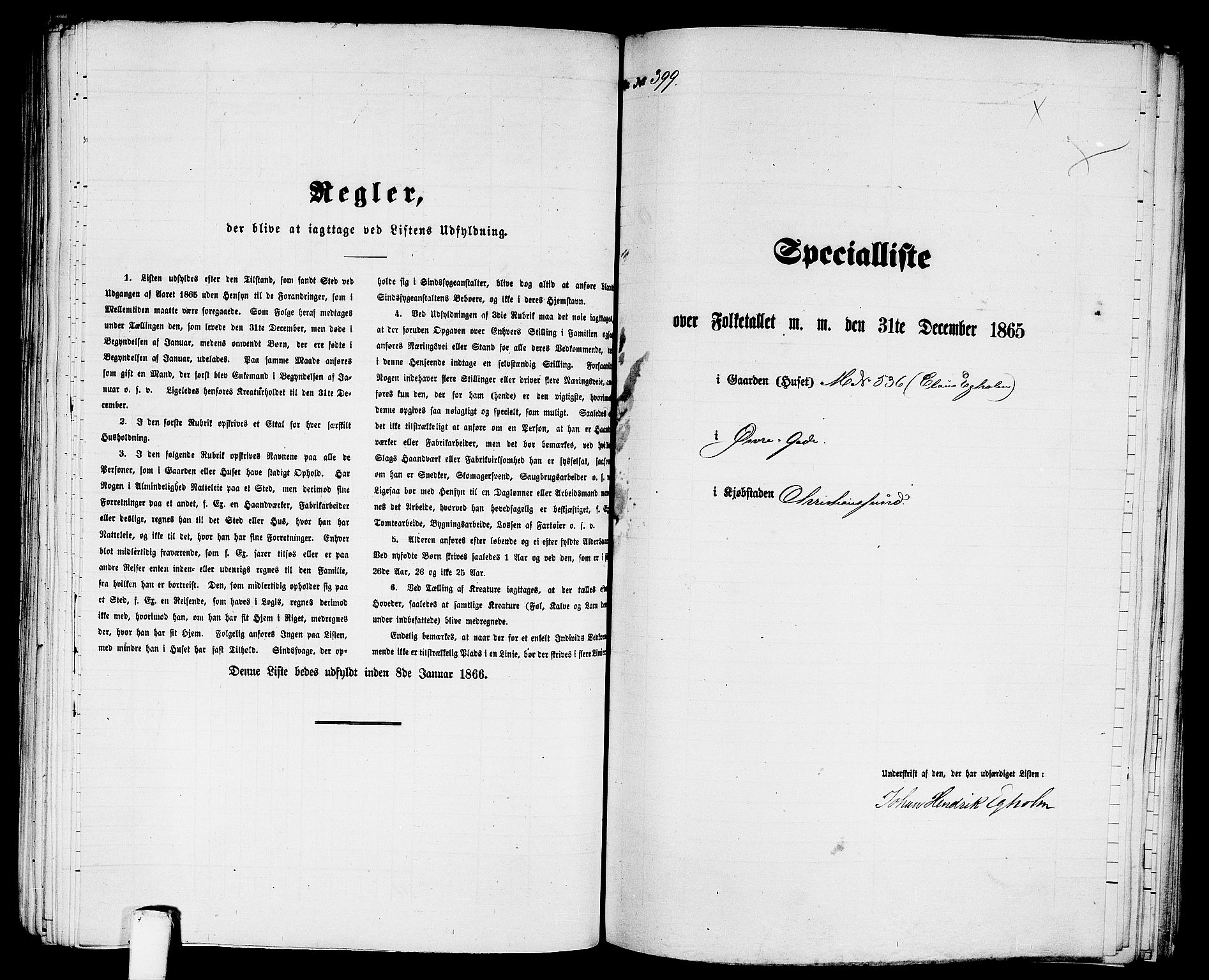 RA, Folketelling 1865 for 1503B Kristiansund prestegjeld, Kristiansund kjøpstad, 1865, s. 813