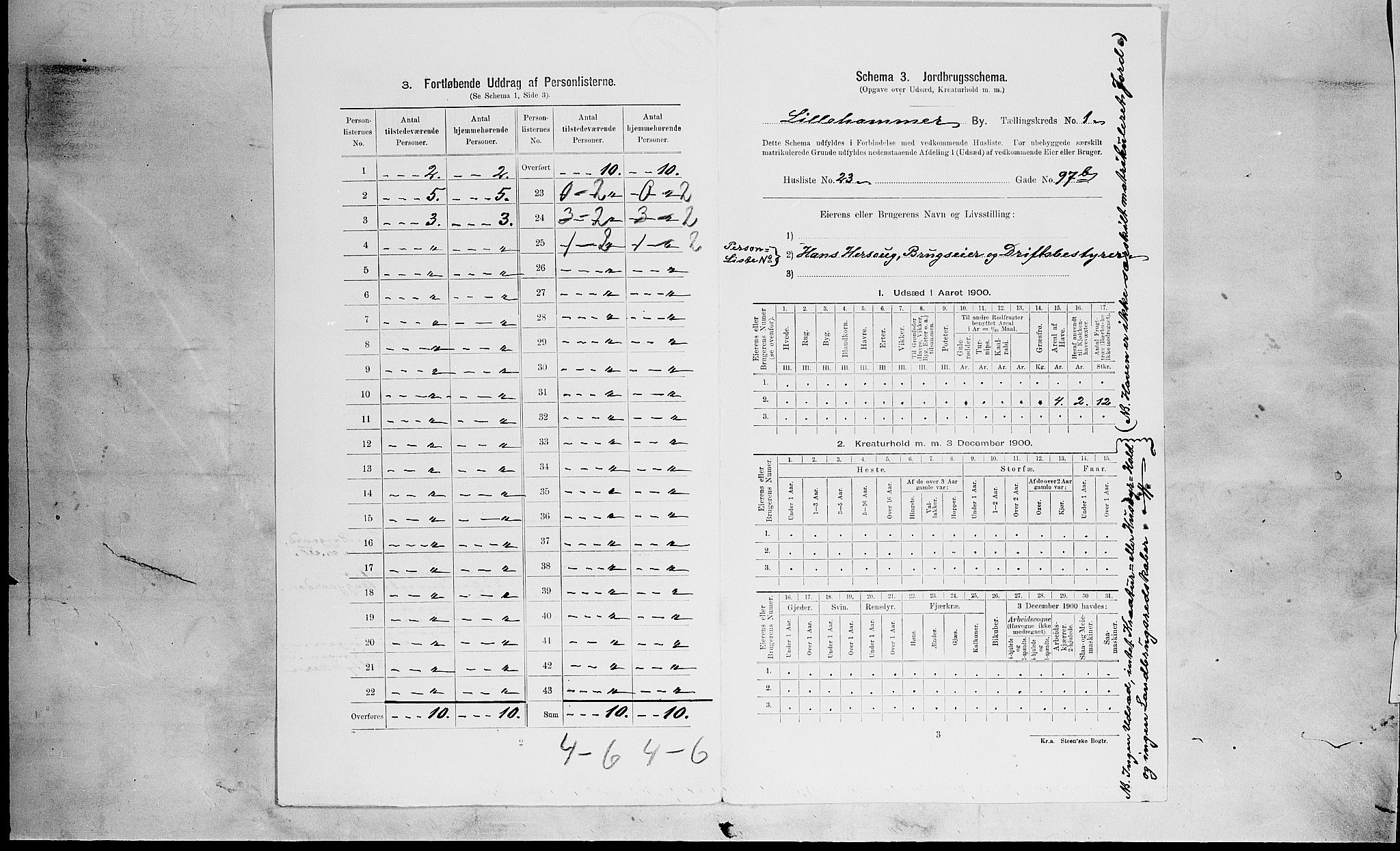 SAH, Folketelling 1900 for 0501 Lillehammer kjøpstad, 1900, s. 624