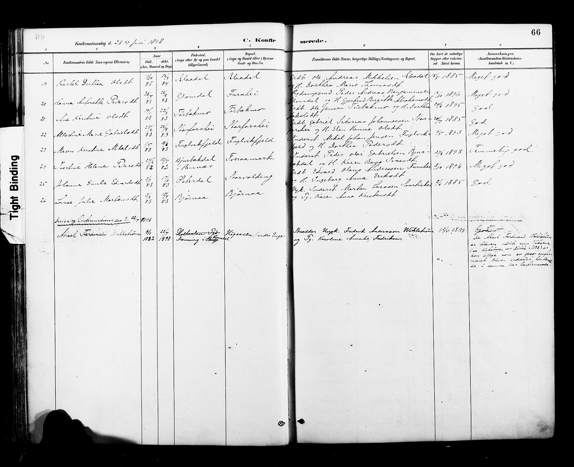 Ministerialprotokoller, klokkerbøker og fødselsregistre - Nordland, AV/SAT-A-1459/827/L0401: Ministerialbok nr. 827A13, 1887-1905, s. 66