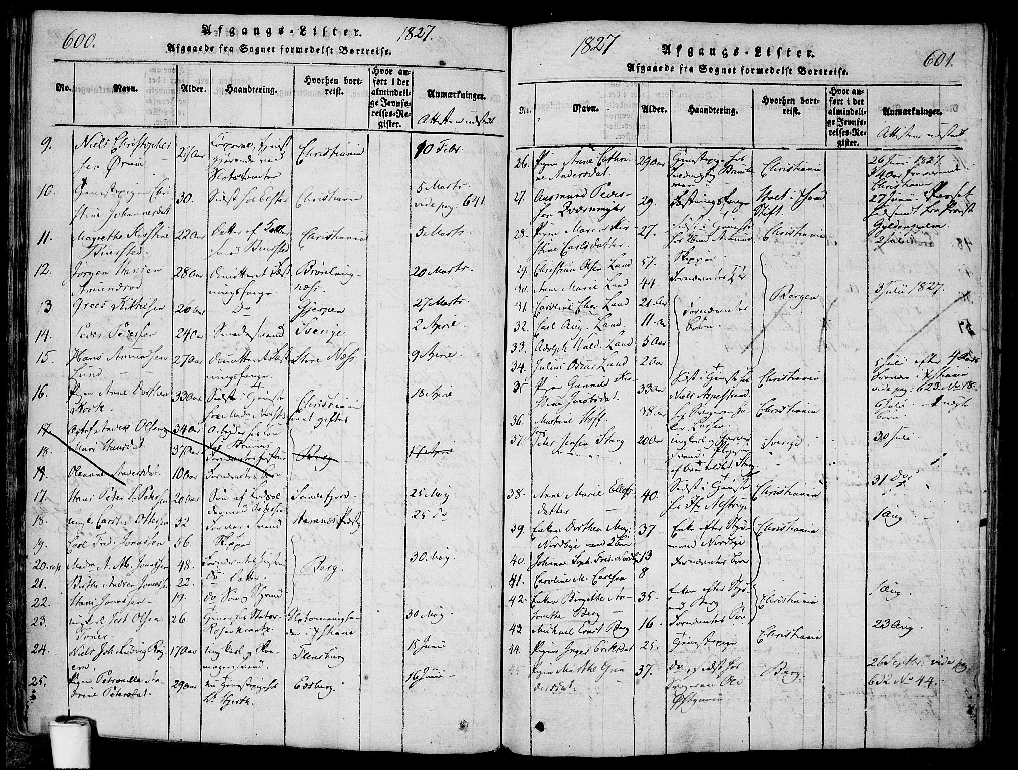Halden prestekontor Kirkebøker, AV/SAO-A-10909/F/Fa/L0003: Ministerialbok nr. I 3, 1815-1834, s. 600-601