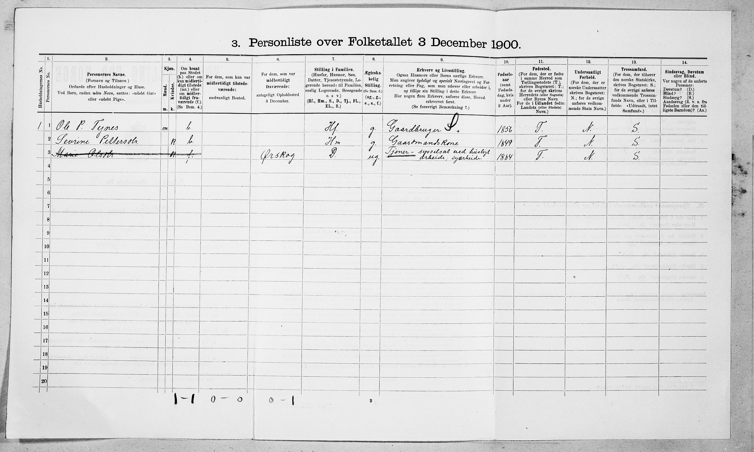 SAT, Folketelling 1900 for 1528 Sykkylven herred, 1900, s. 360