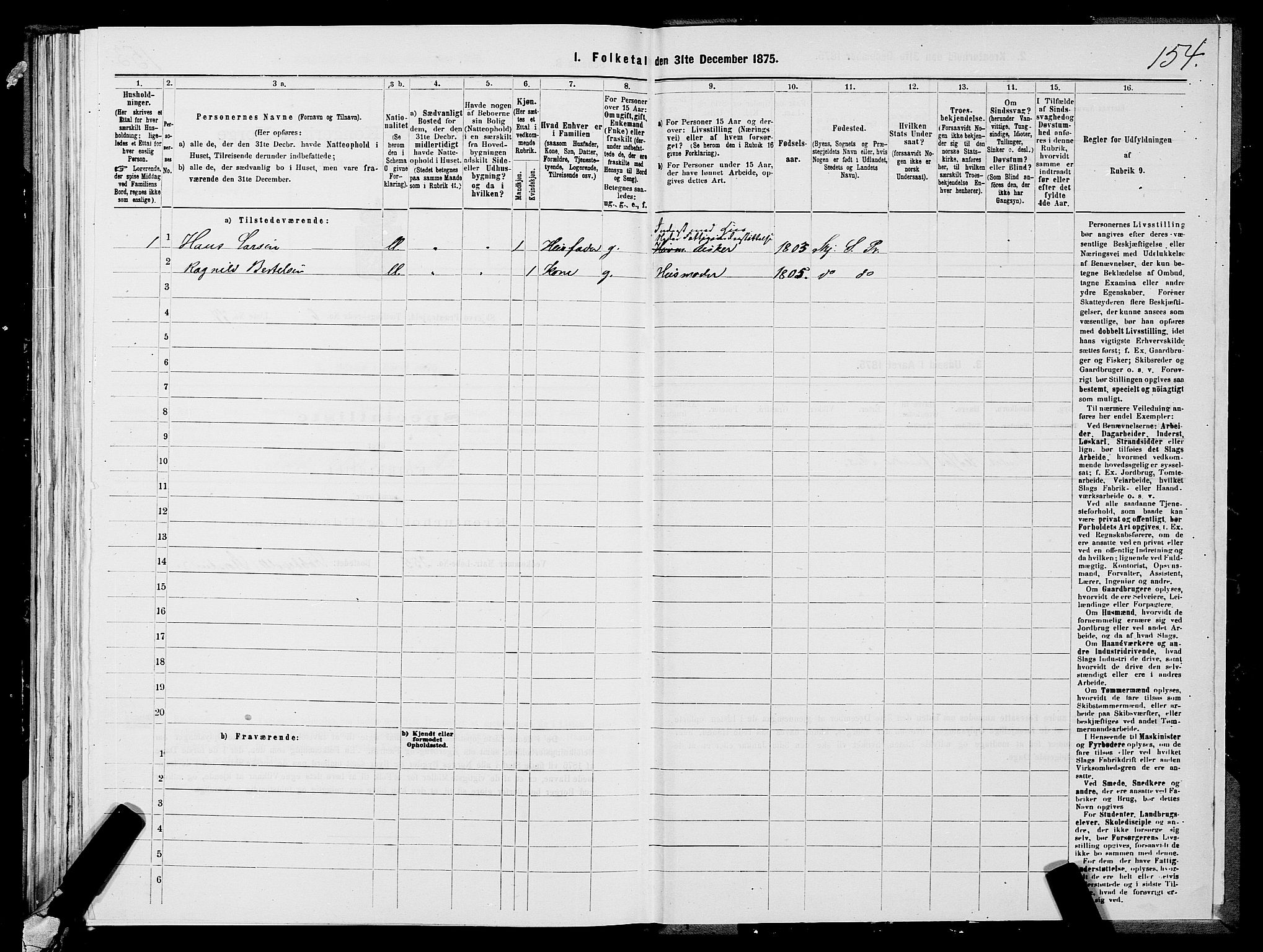 SATØ, Folketelling 1875 for 1941P Skjervøy prestegjeld, 1875, s. 5154