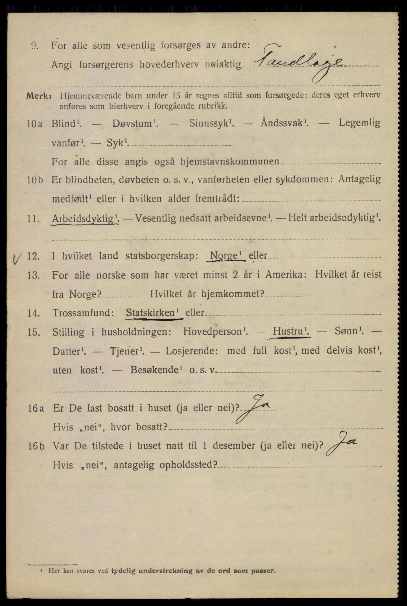 SAO, Folketelling 1920 for 0301 Kristiania kjøpstad, 1920, s. 331406