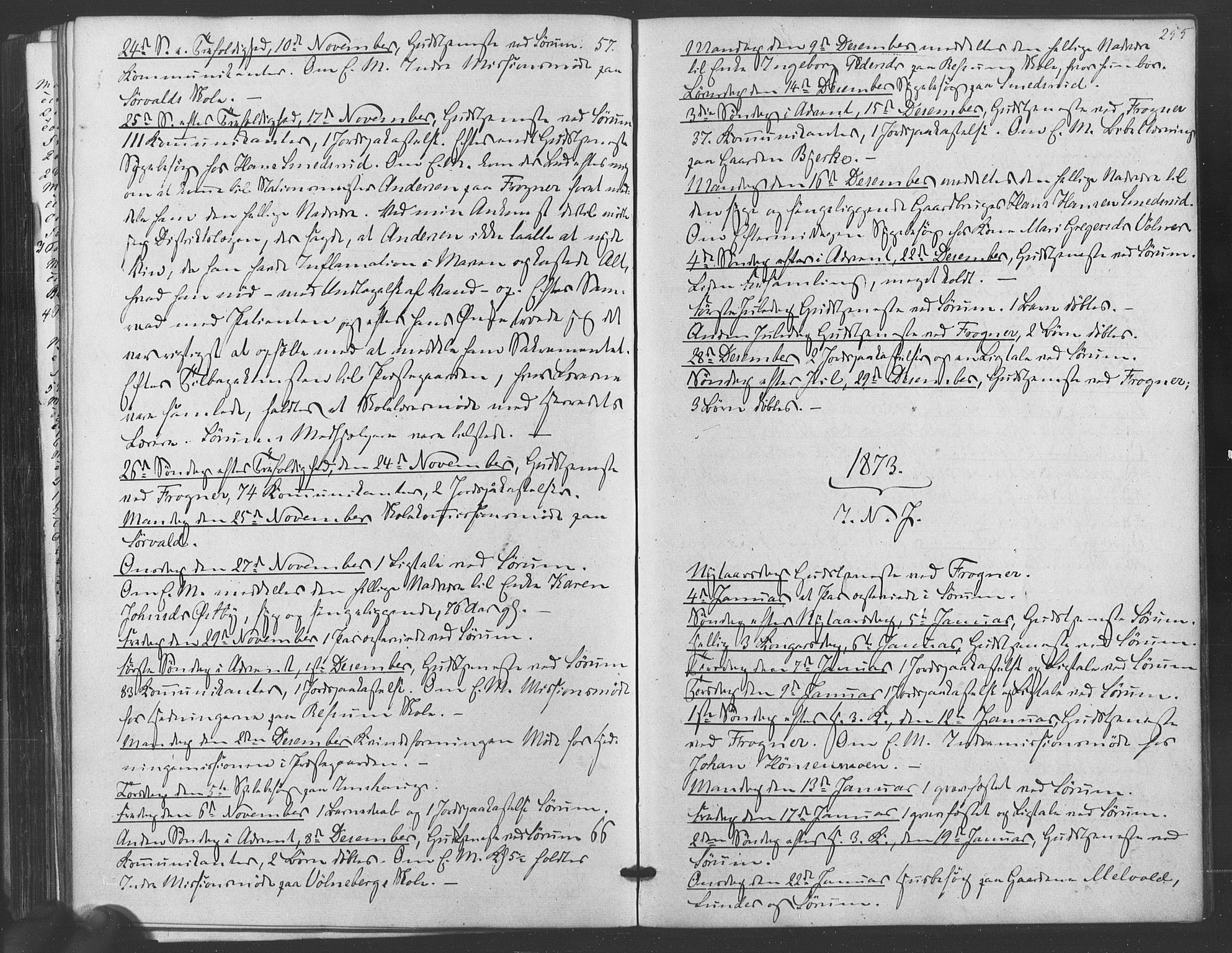 Sørum prestekontor Kirkebøker, AV/SAO-A-10303/F/Fa/L0006: Ministerialbok nr. I 6, 1864-1877, s. 255