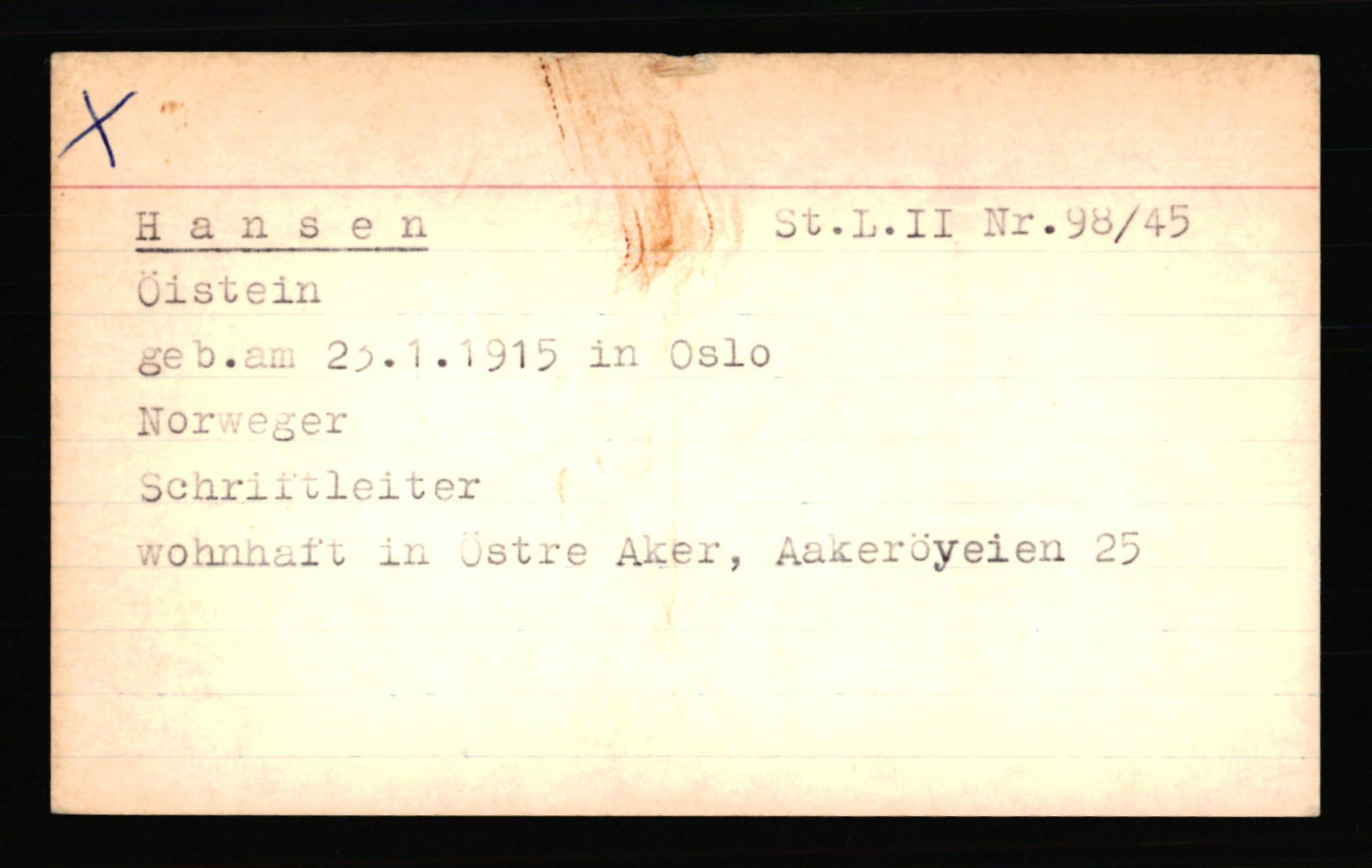 SS- und Polizeigericht Nord (IX), AV/RA-RAFA-3182/0001/C/Ca/L0003: kartotekkort for personer alfabetisk på etternavn: H-Joha, 1940-1945, s. 170
