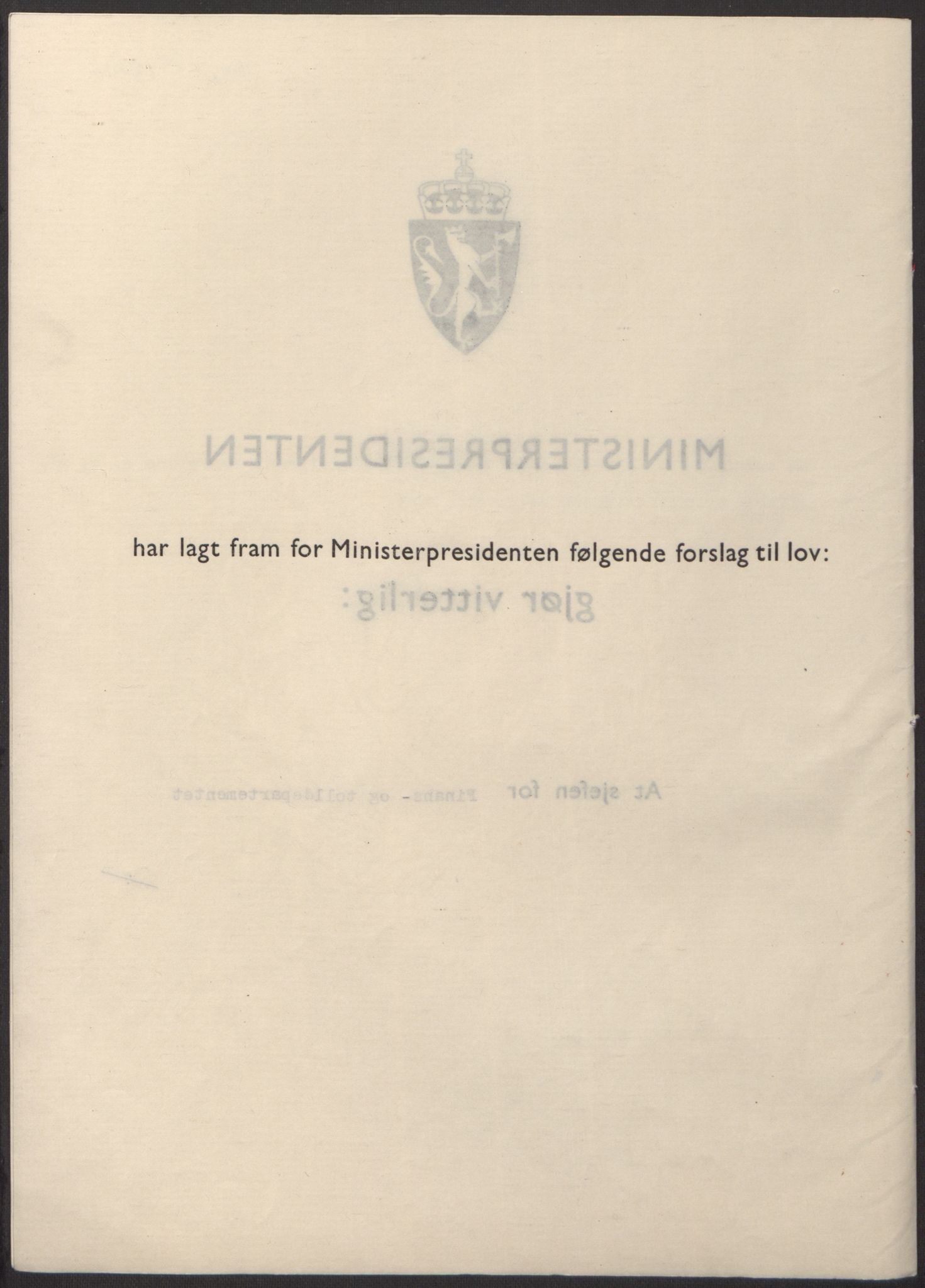 NS-administrasjonen 1940-1945 (Statsrådsekretariatet, de kommisariske statsråder mm), RA/S-4279/D/Db/L0098: Lover II, 1942, s. 48