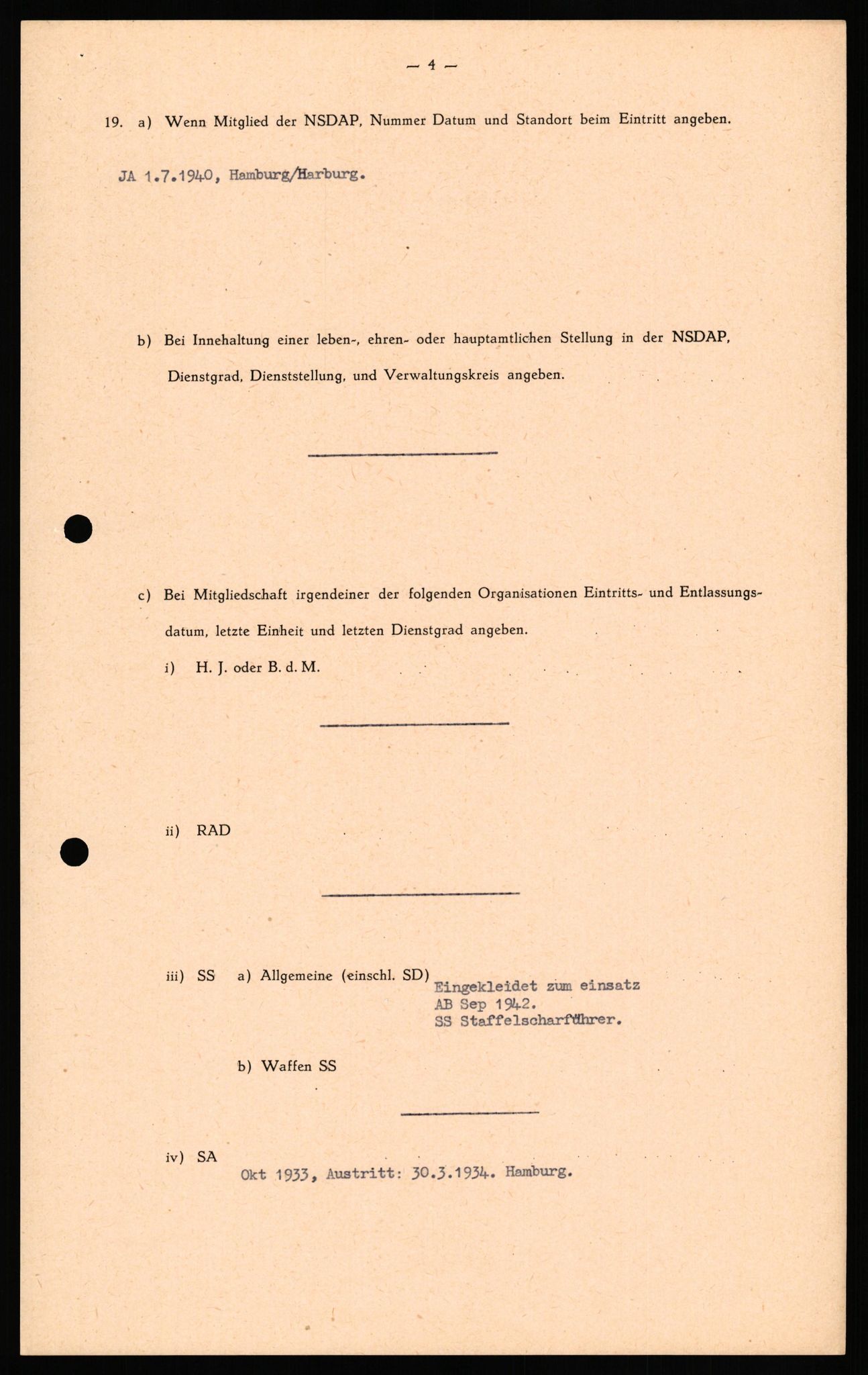 Forsvaret, Forsvarets overkommando II, AV/RA-RAFA-3915/D/Db/L0035: CI Questionaires. Tyske okkupasjonsstyrker i Norge. Tyskere., 1945-1946, s. 518