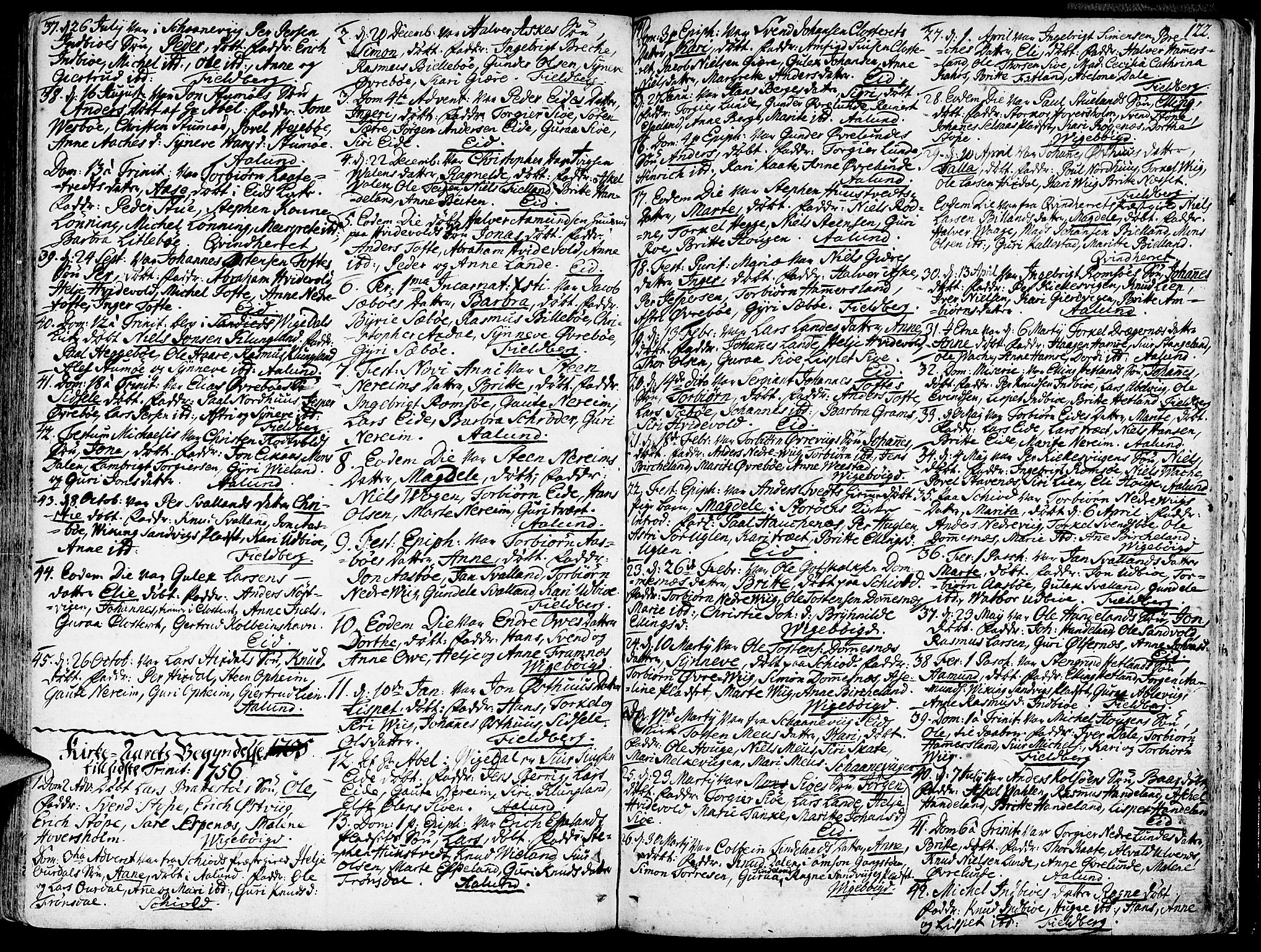Fjelberg sokneprestembete, SAB/A-75201/H/Haa: Ministerialbok nr. A 1, 1739-1759, s. 122
