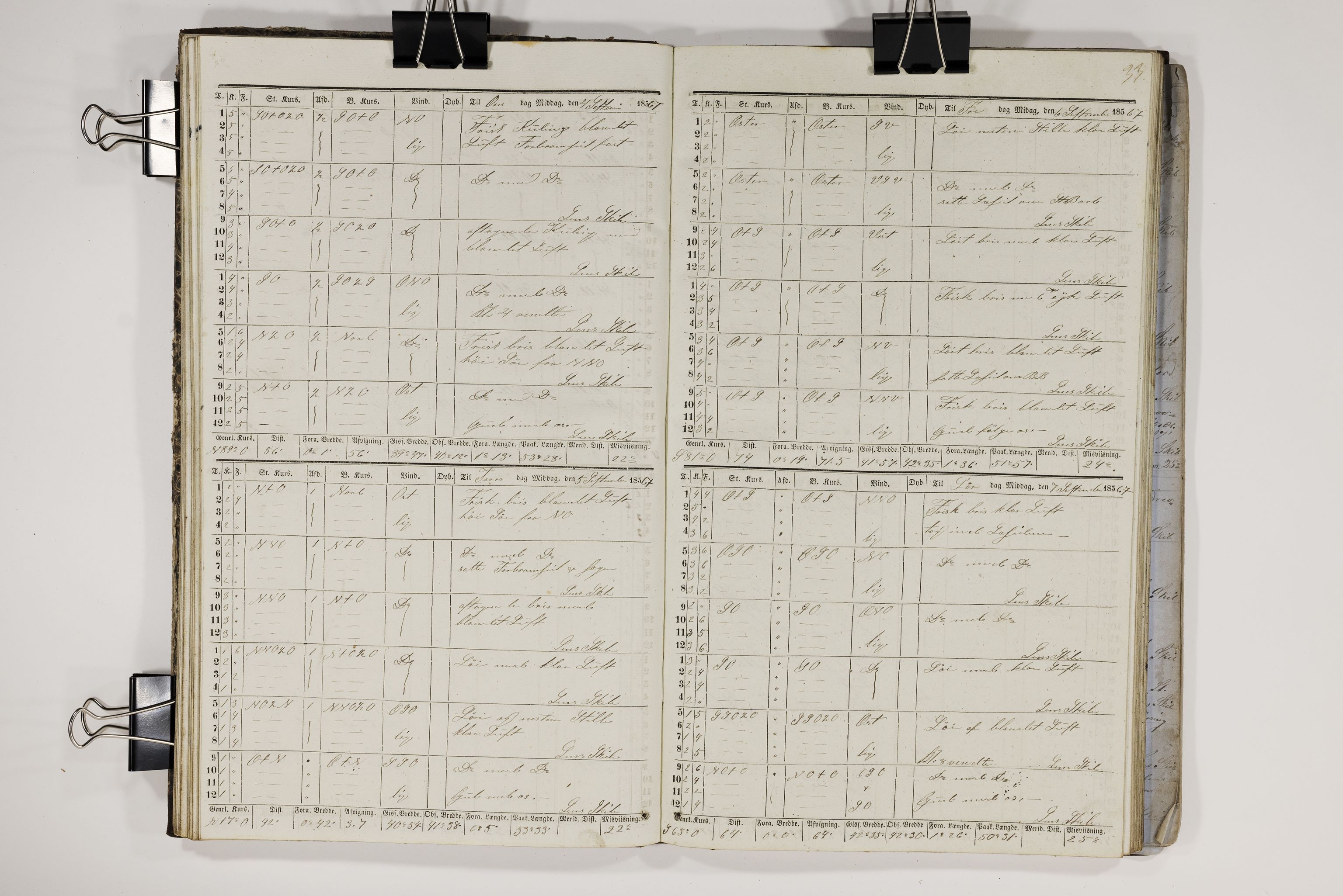 Blehr/ Kjellestad, TEMU/TGM-A-1212/E/Ee/L0001: Jurnal for skib Irene, 1867-1869, s. 37