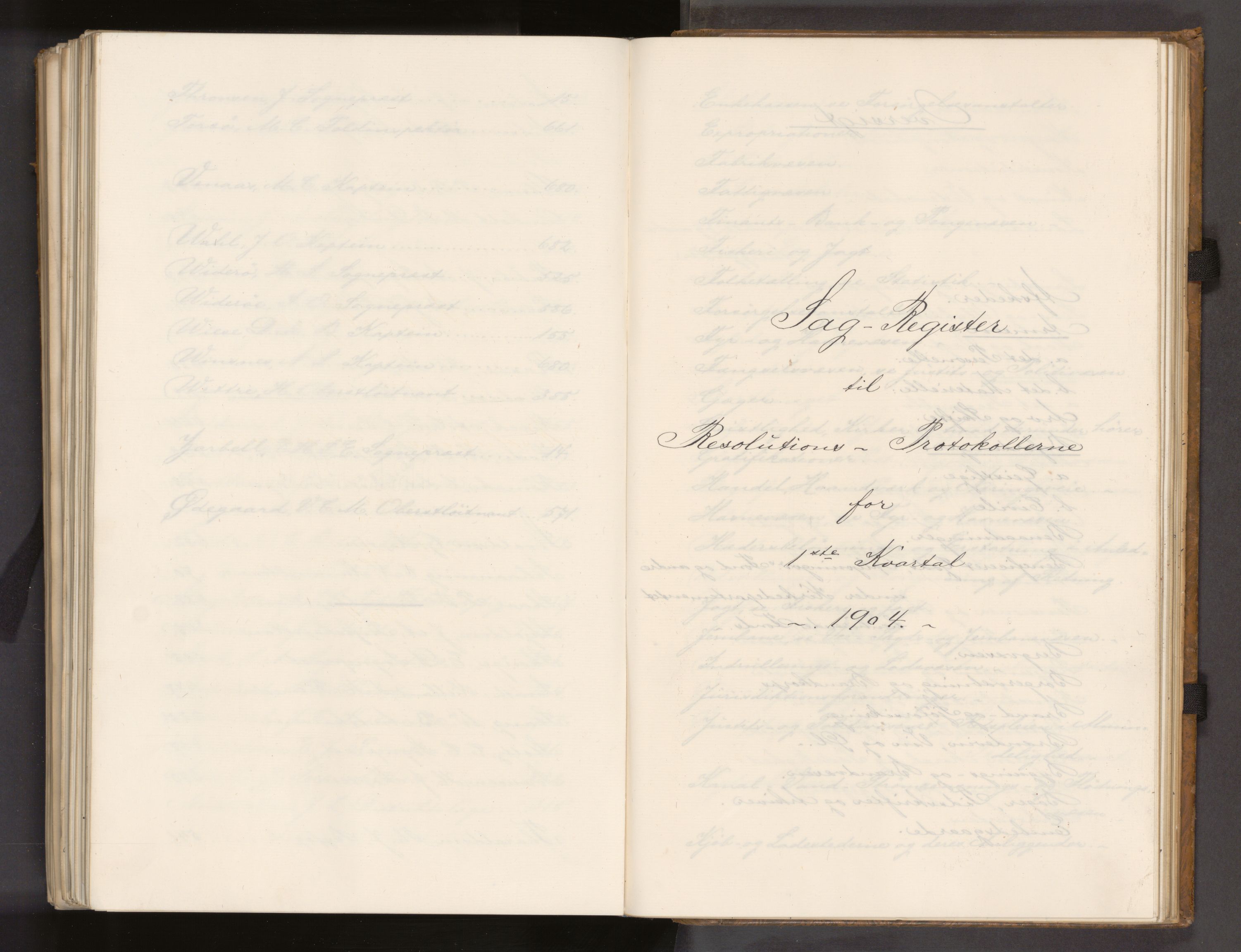 Statsrådssekretariatet, RA/S-1001/A/Ab/L0199: Kgl. res. nr. 1-685, 1. kvartal, 1904