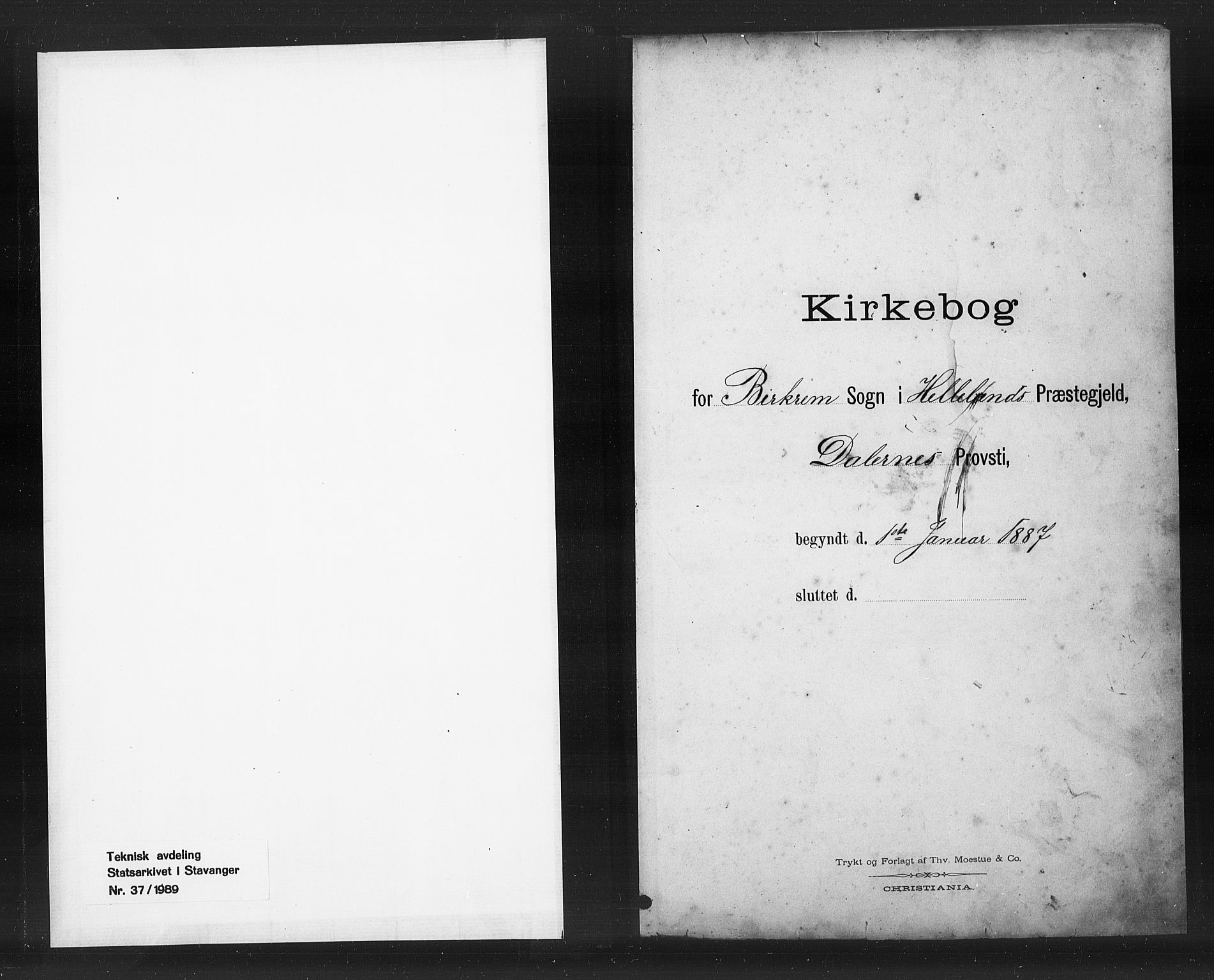 Helleland sokneprestkontor, SAST/A-101810: Klokkerbok nr. B 5, 1887-1908