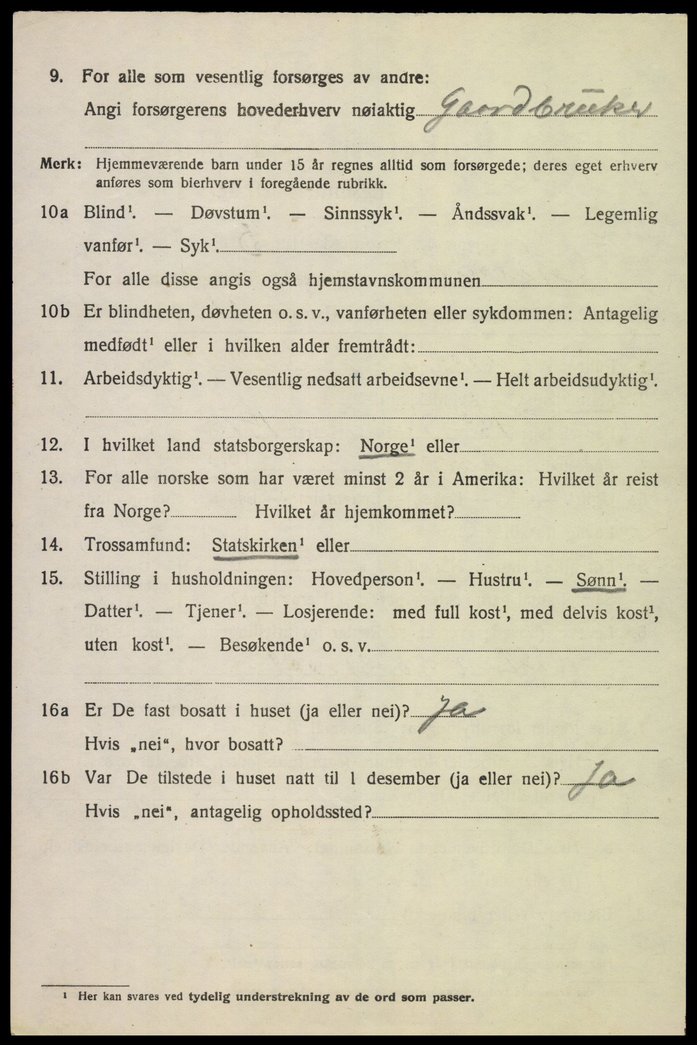 SAK, Folketelling 1920 for 1026 Åseral herred, 1920, s. 1005