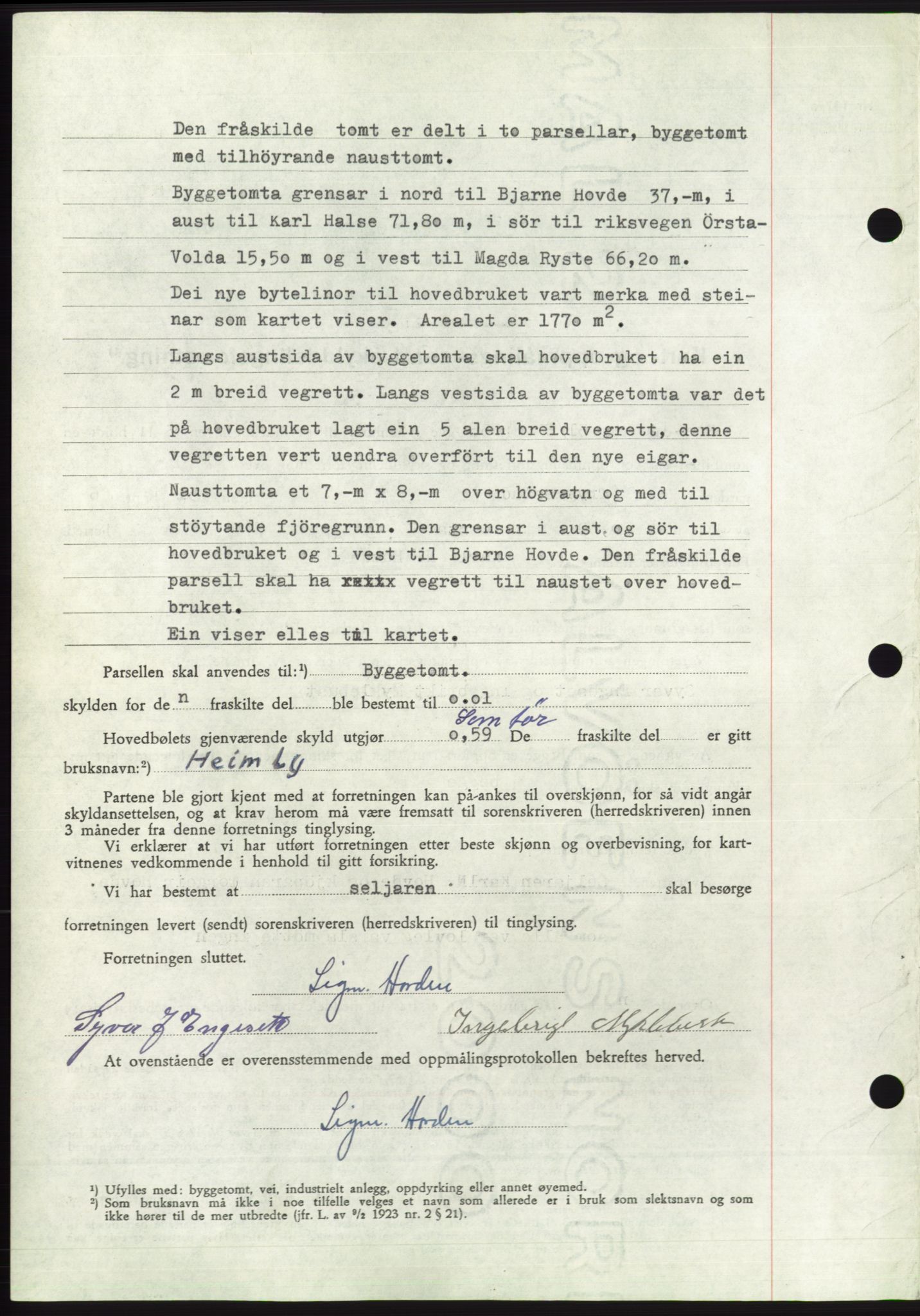 Søre Sunnmøre sorenskriveri, AV/SAT-A-4122/1/2/2C/L0104: Pantebok nr. 30A, 1956-1956, Dagboknr: 1852/1956