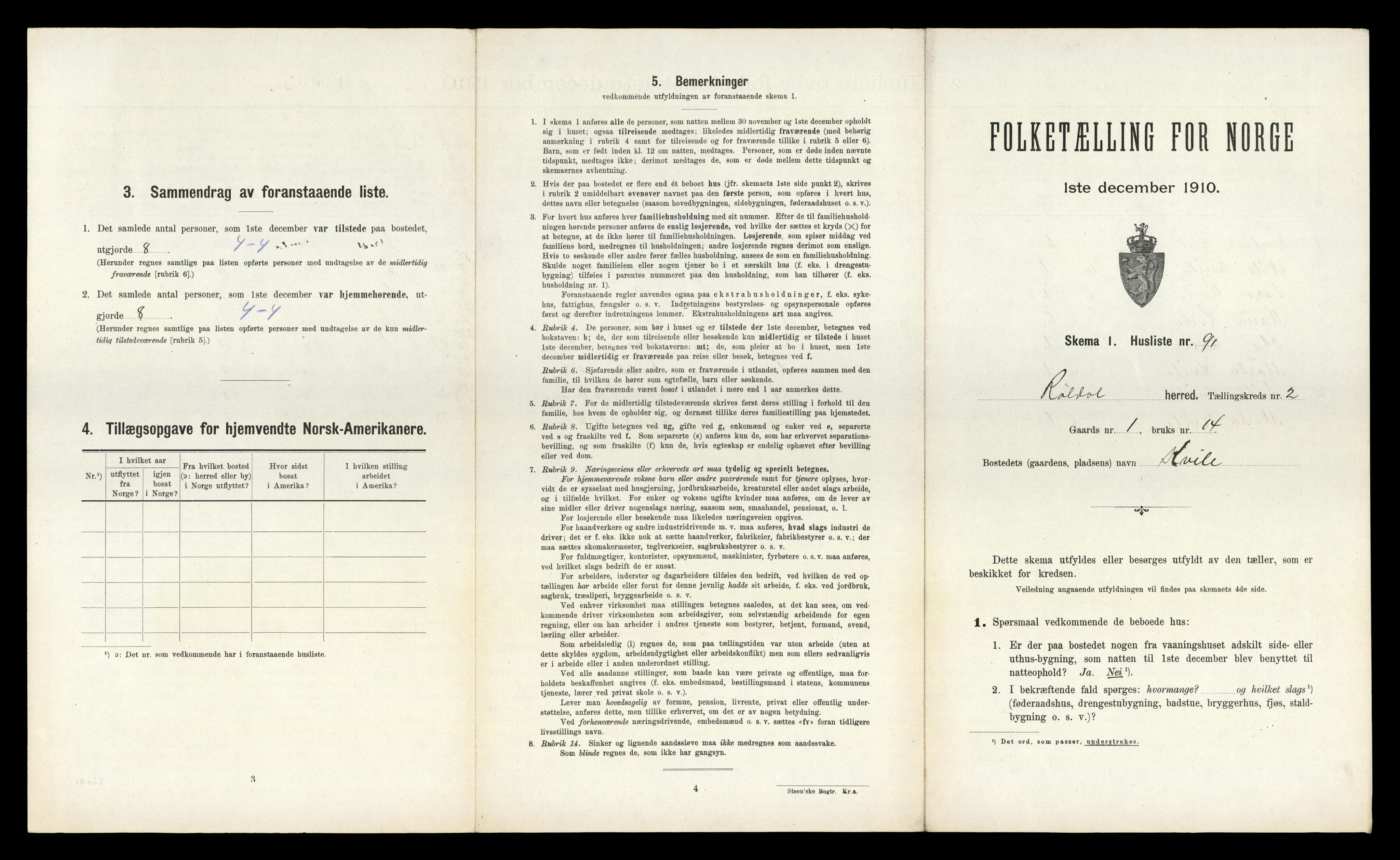 RA, Folketelling 1910 for 1229 Røldal herred, 1910, s. 279