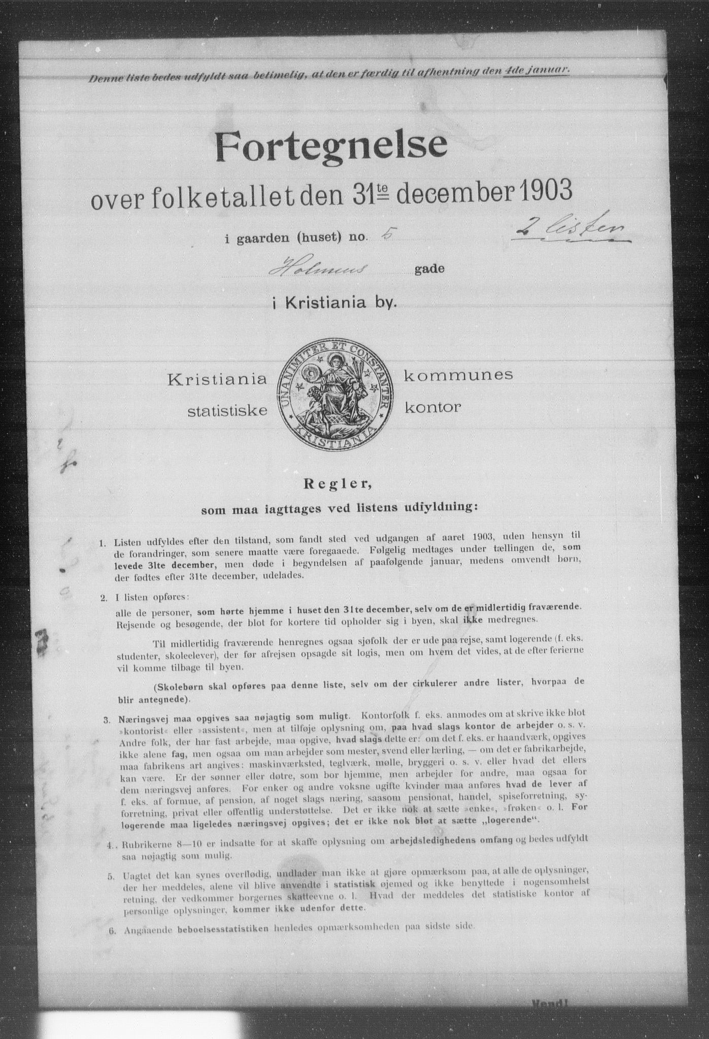 OBA, Kommunal folketelling 31.12.1903 for Kristiania kjøpstad, 1903, s. 8006