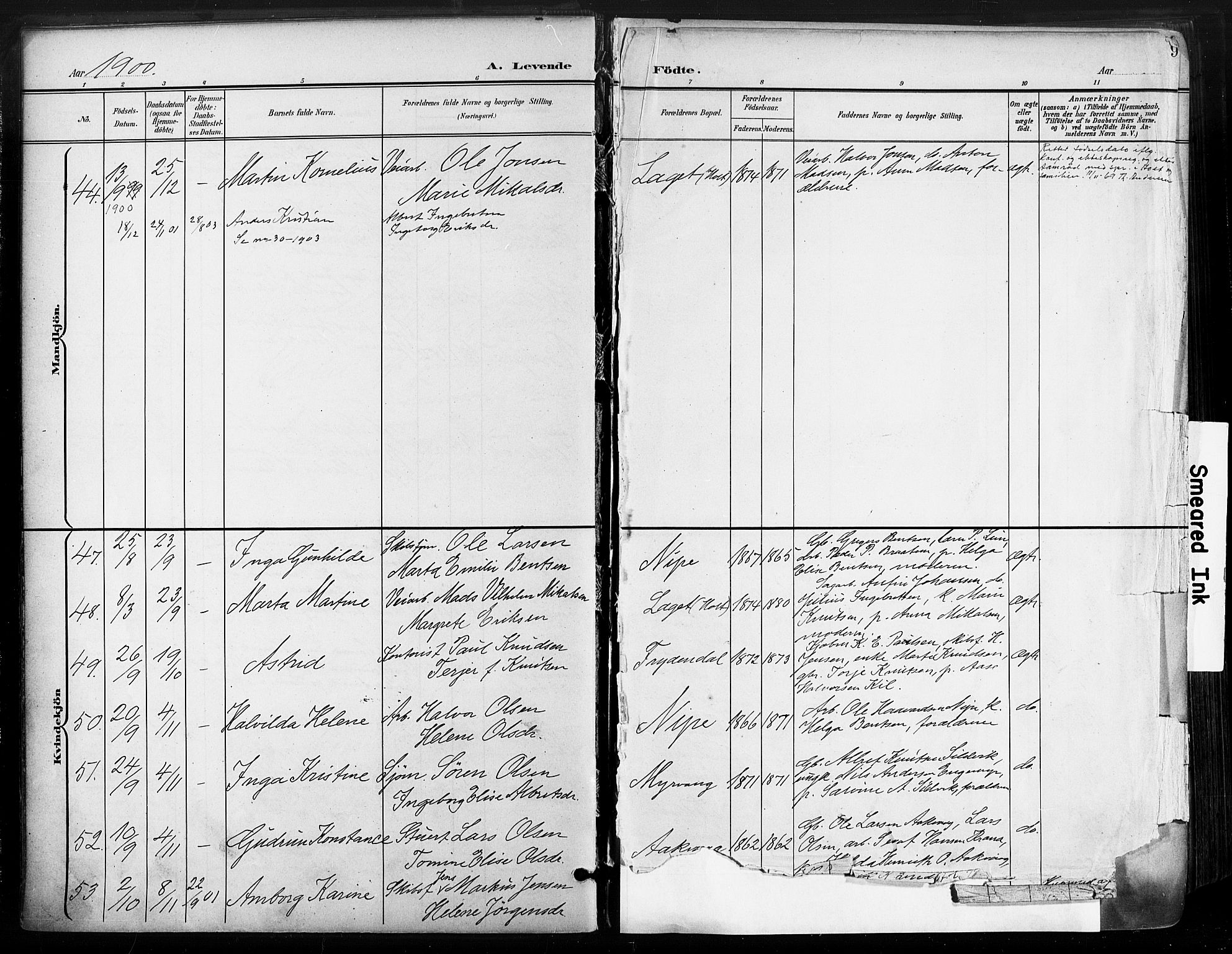 Søndeled sokneprestkontor, AV/SAK-1111-0038/F/Fa/L0006: Ministerialbok nr. A 6, 1900-1922, s. 9