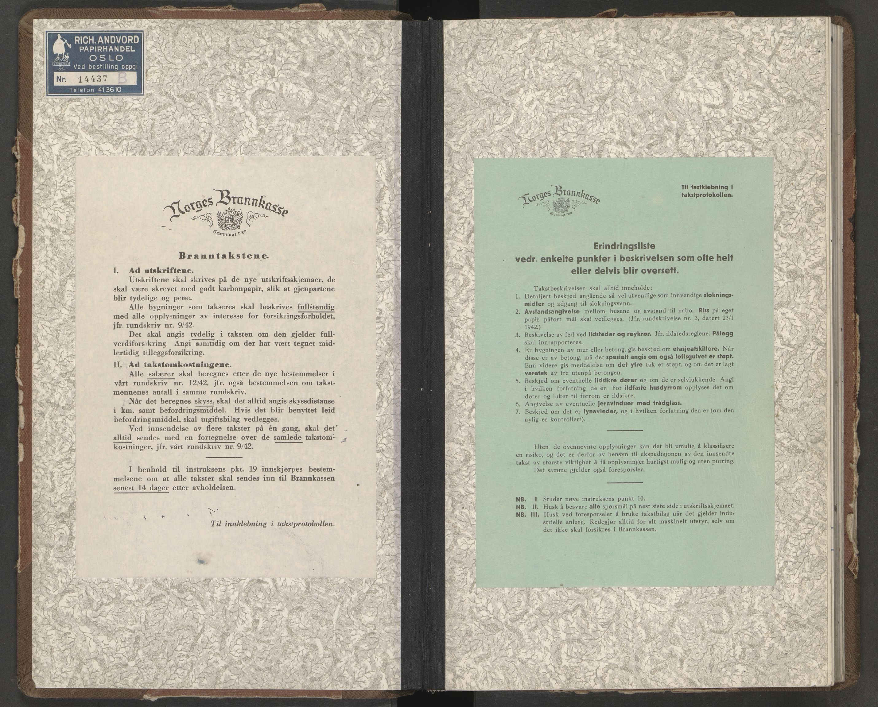 Botne lensmannskontor, SAKO/A-534/Y/Yf/Yfa/L0009: Branntakstprotokoll, 1951-1954