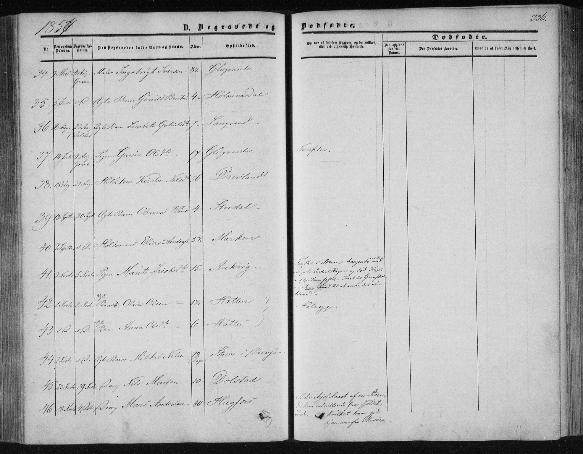 Ministerialprotokoller, klokkerbøker og fødselsregistre - Nordland, SAT/A-1459/820/L0293: Ministerialbok nr. 820A14, 1855-1865, s. 336