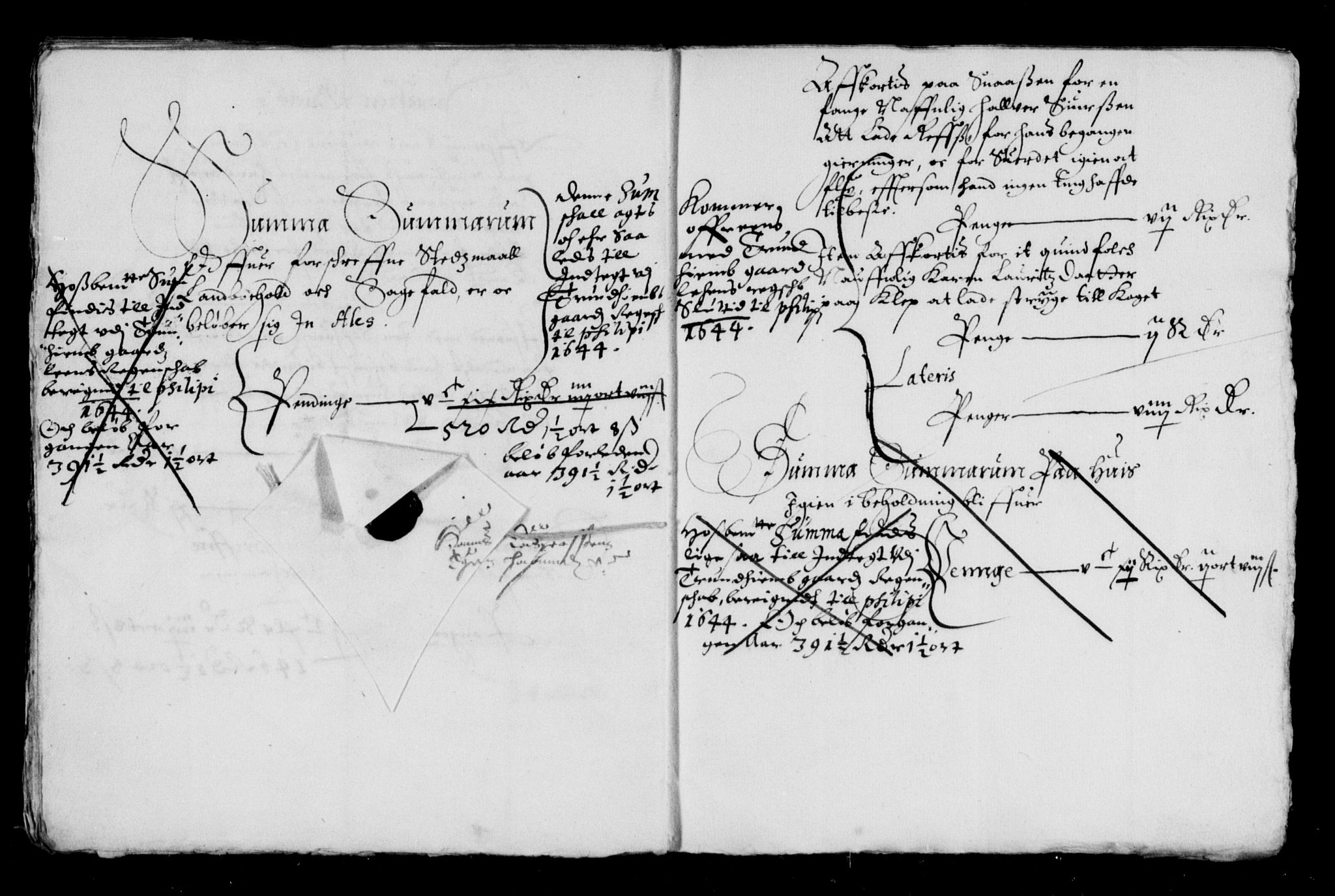 Rentekammeret inntil 1814, Reviderte regnskaper, Lensregnskaper, AV/RA-EA-5023/R/Rb/Rbw/L0077: Trondheim len, 1642-1644