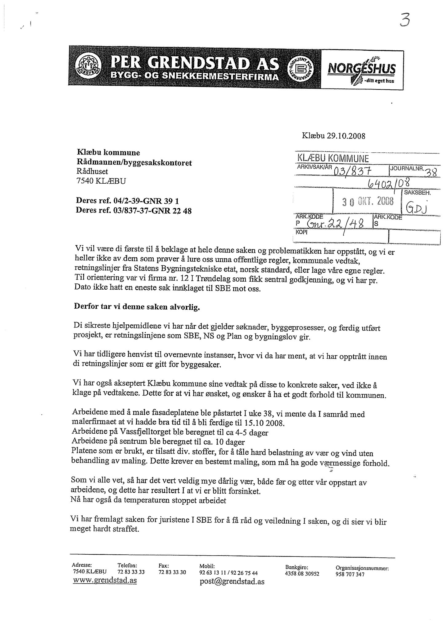 Klæbu Kommune, TRKO/KK/02-FS/L002: Formannsskapet - Møtedokumenter, 2009, s. 704